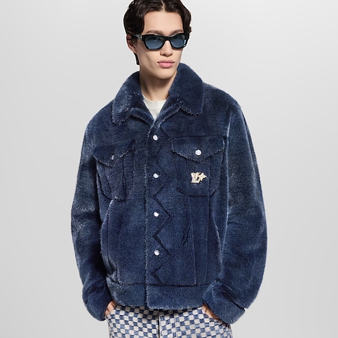 Ready-to-Wear Coats and Outerwear Mink Denim Trucker Jacket | Louis Vuitton ® (Product zoom)