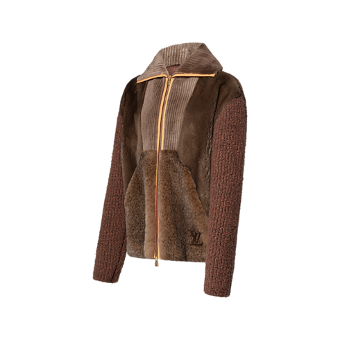 Mink Knit Zip Up Cardigan Side View