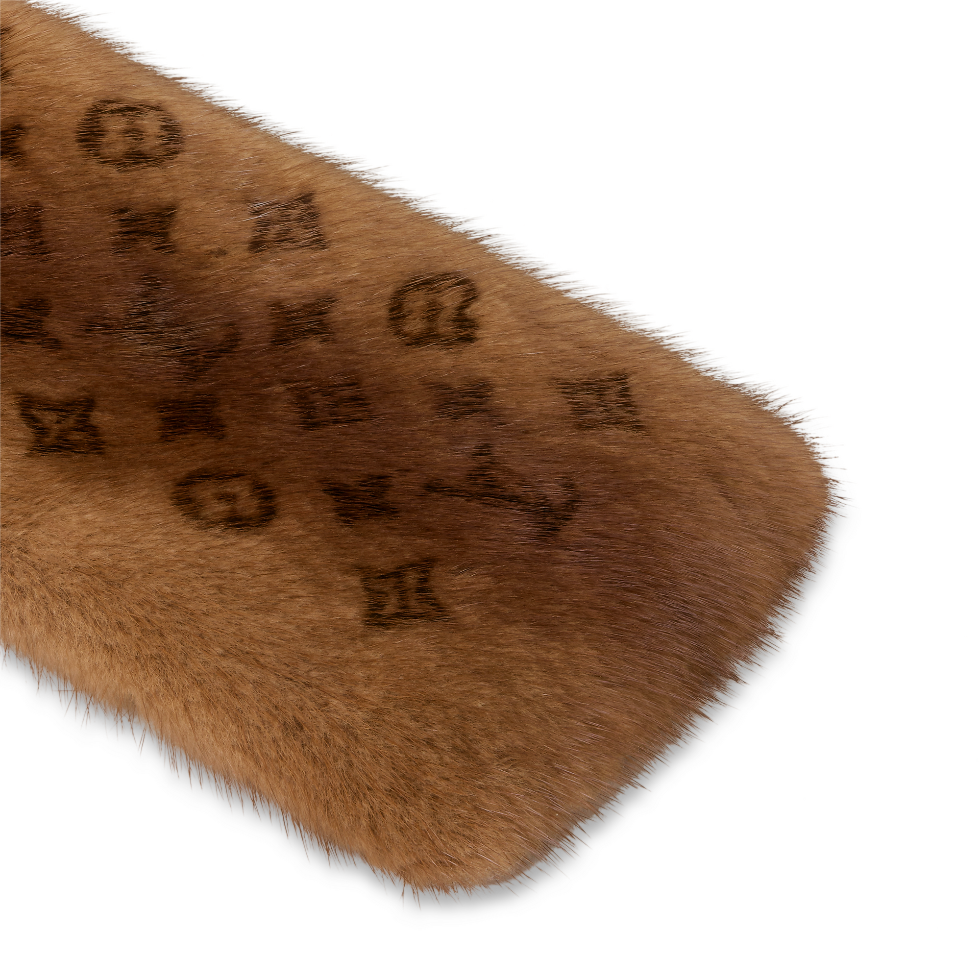 Mink Monogram Scarf