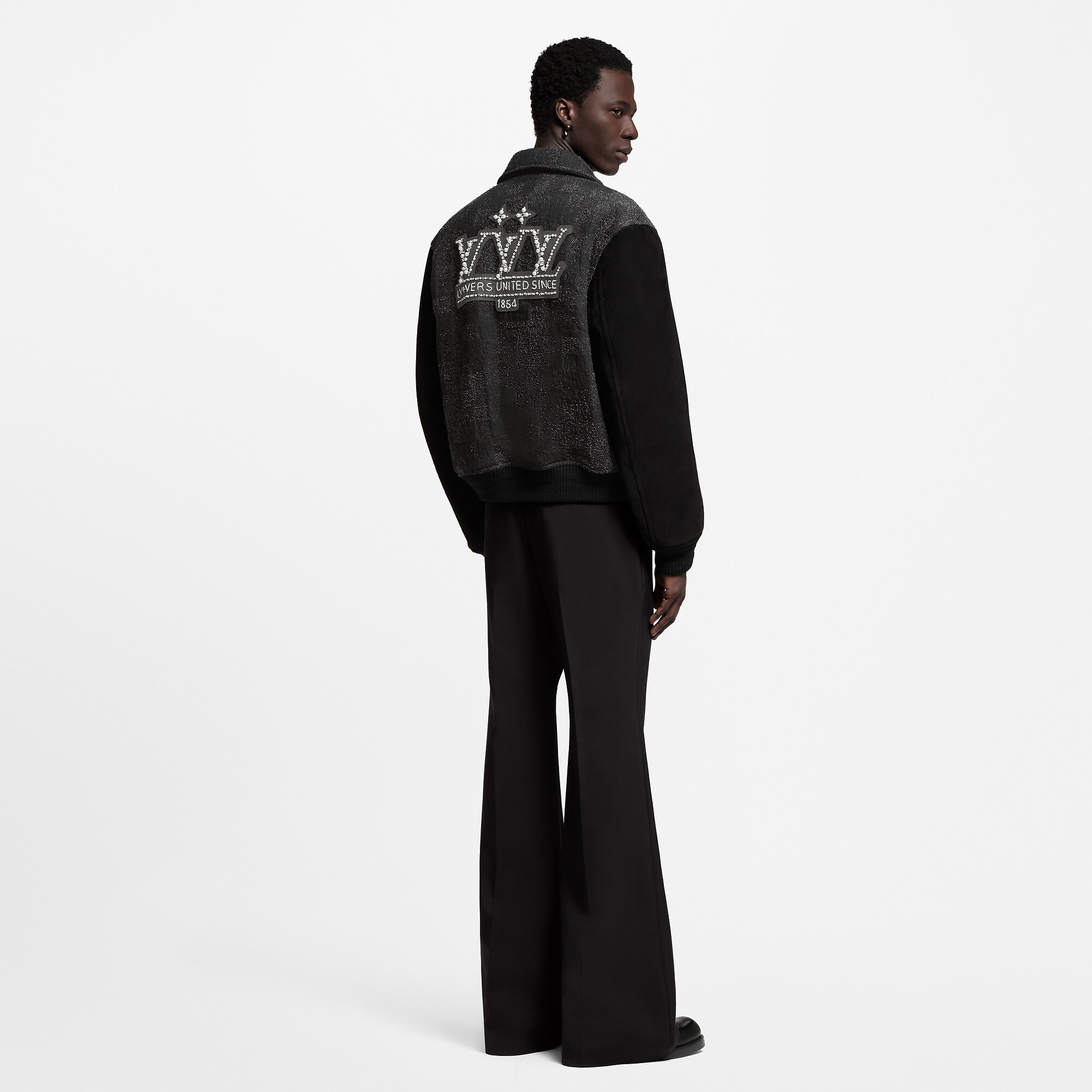 Mix Leather Varsity Blouson