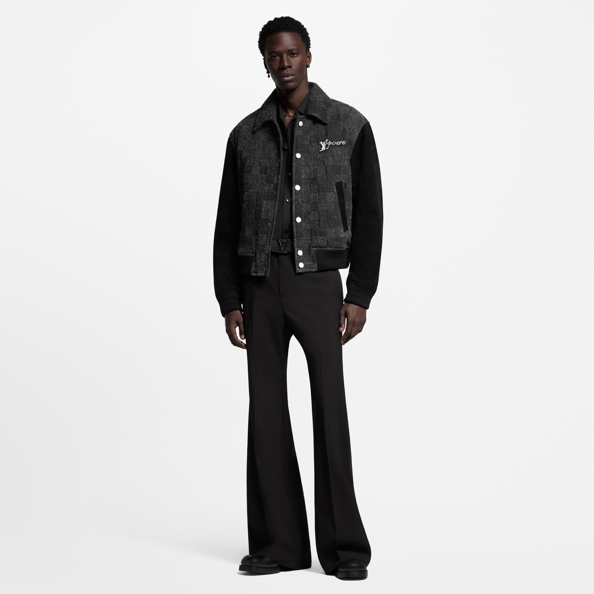  Ready-to-Wear Coats and Outerwear Mix Leather Varsity Blouson | Louis Vuitton ® (Product zoom)