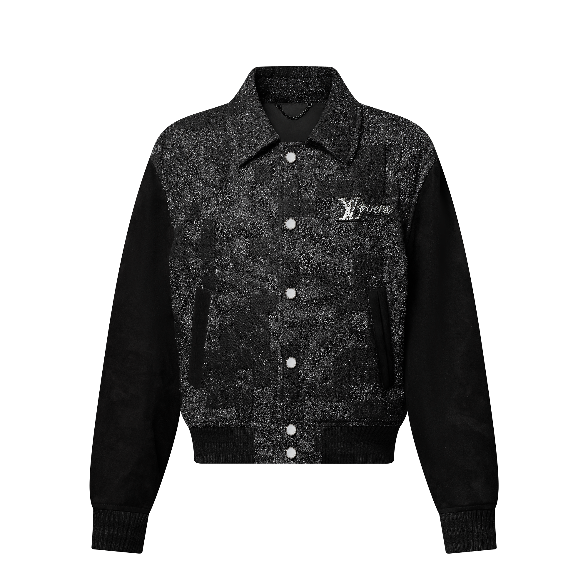 Mix Leather Varsity Blouson
