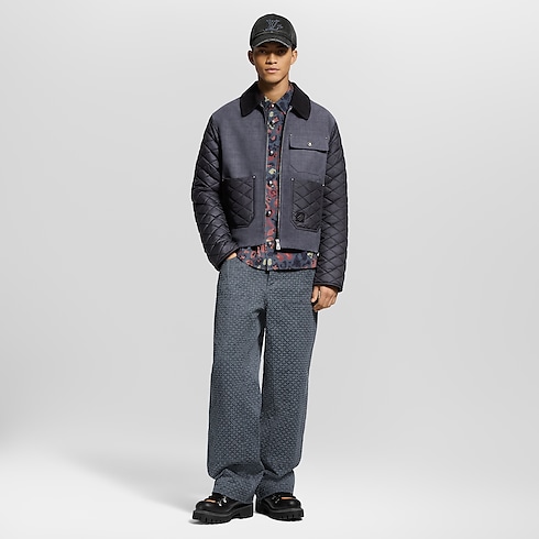 Ready-to-Wear Coats and Outerwear Mix Leather Workwear Blouson | Louis Vuitton ® (Product zoom)
