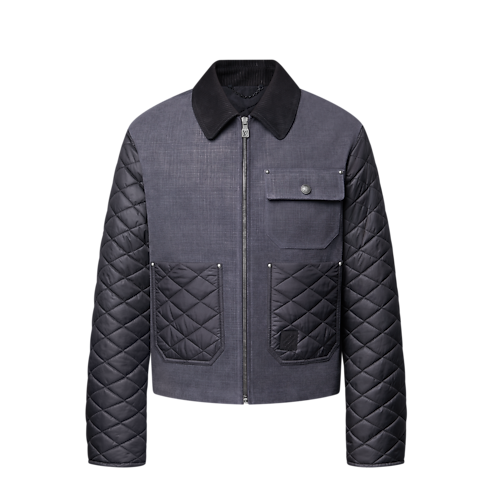 Ready-to-Wear Coats and Outerwear Mix Leather Workwear Blouson | Louis Vuitton ® (Product zoom)