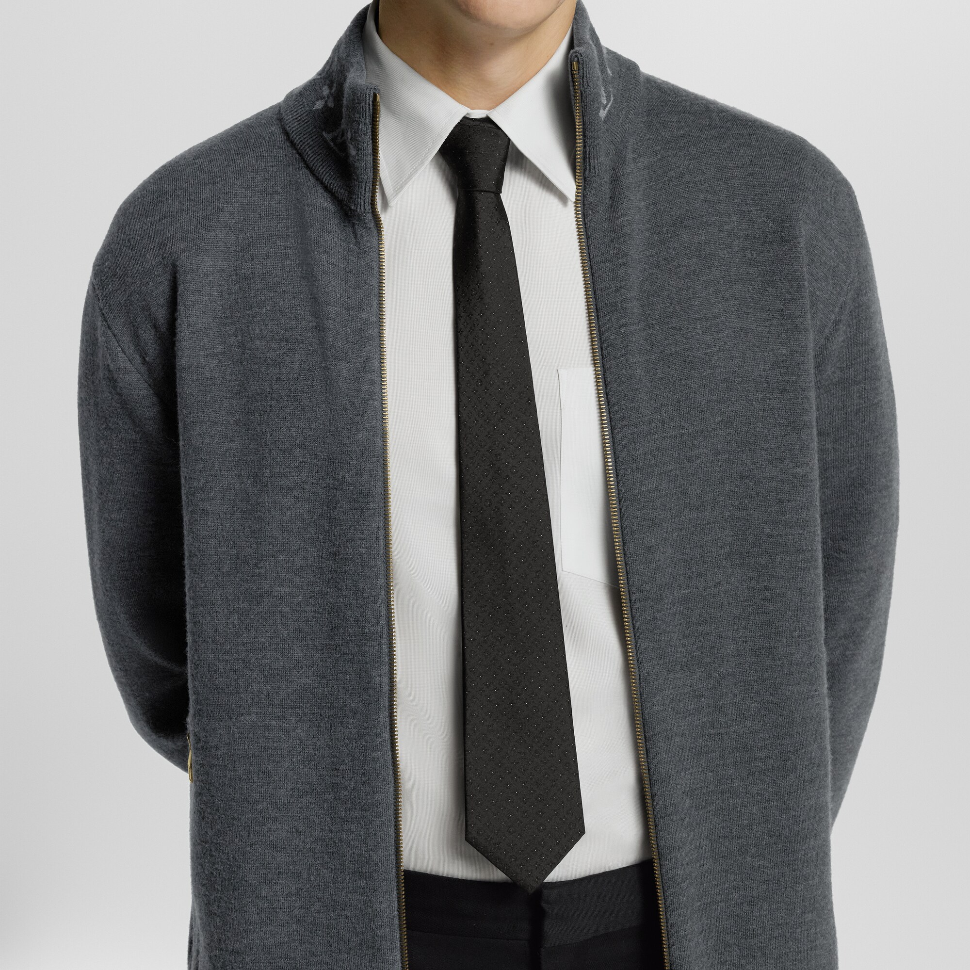 S00 Accessories Ties and Pocket Squares Mongram Gold Tie | Louis Vuitton ® (Product zoom)
