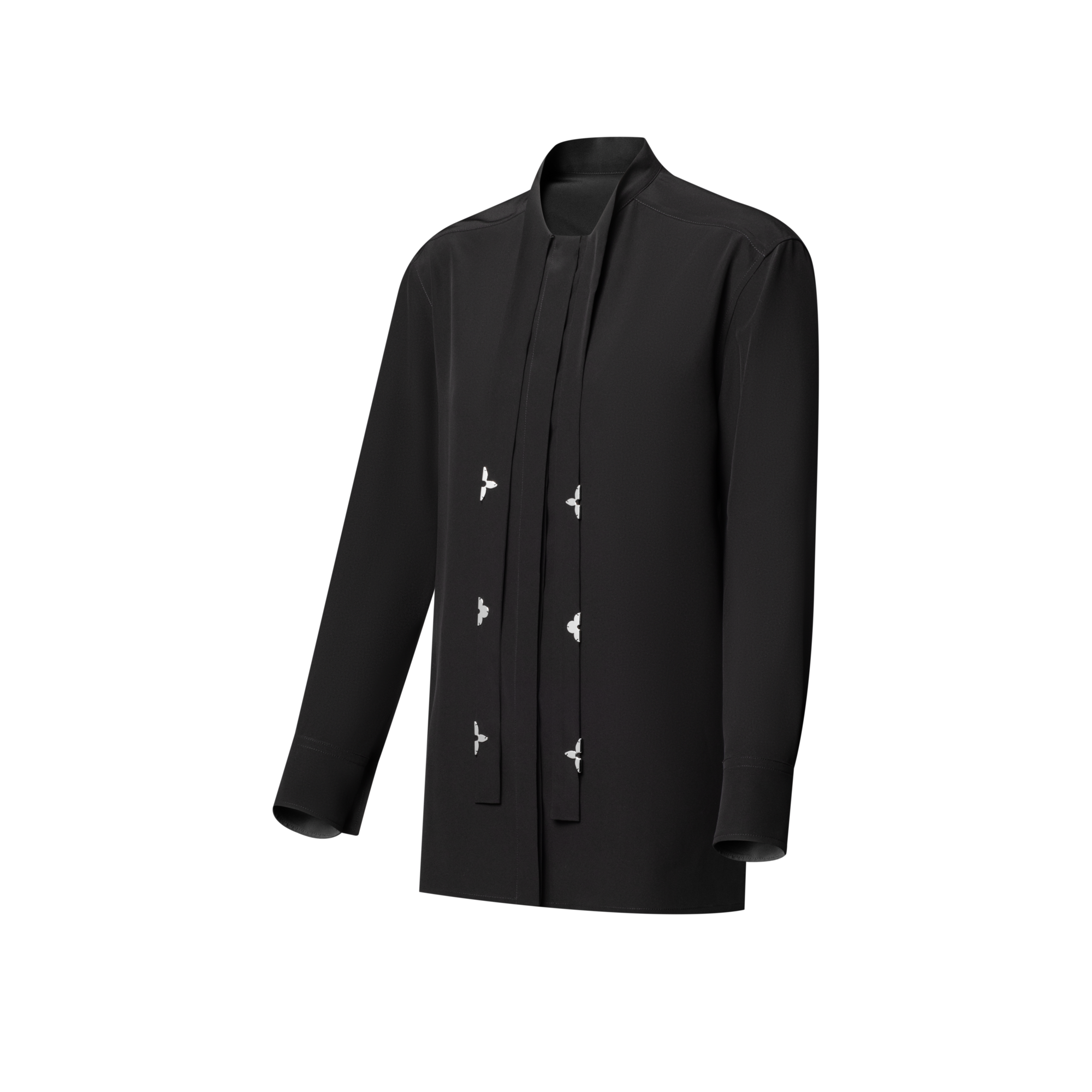  Ready-to-Wear Tops Monogram Accent Lavallière Blouse | Louis Vuitton ® (Product zoom)