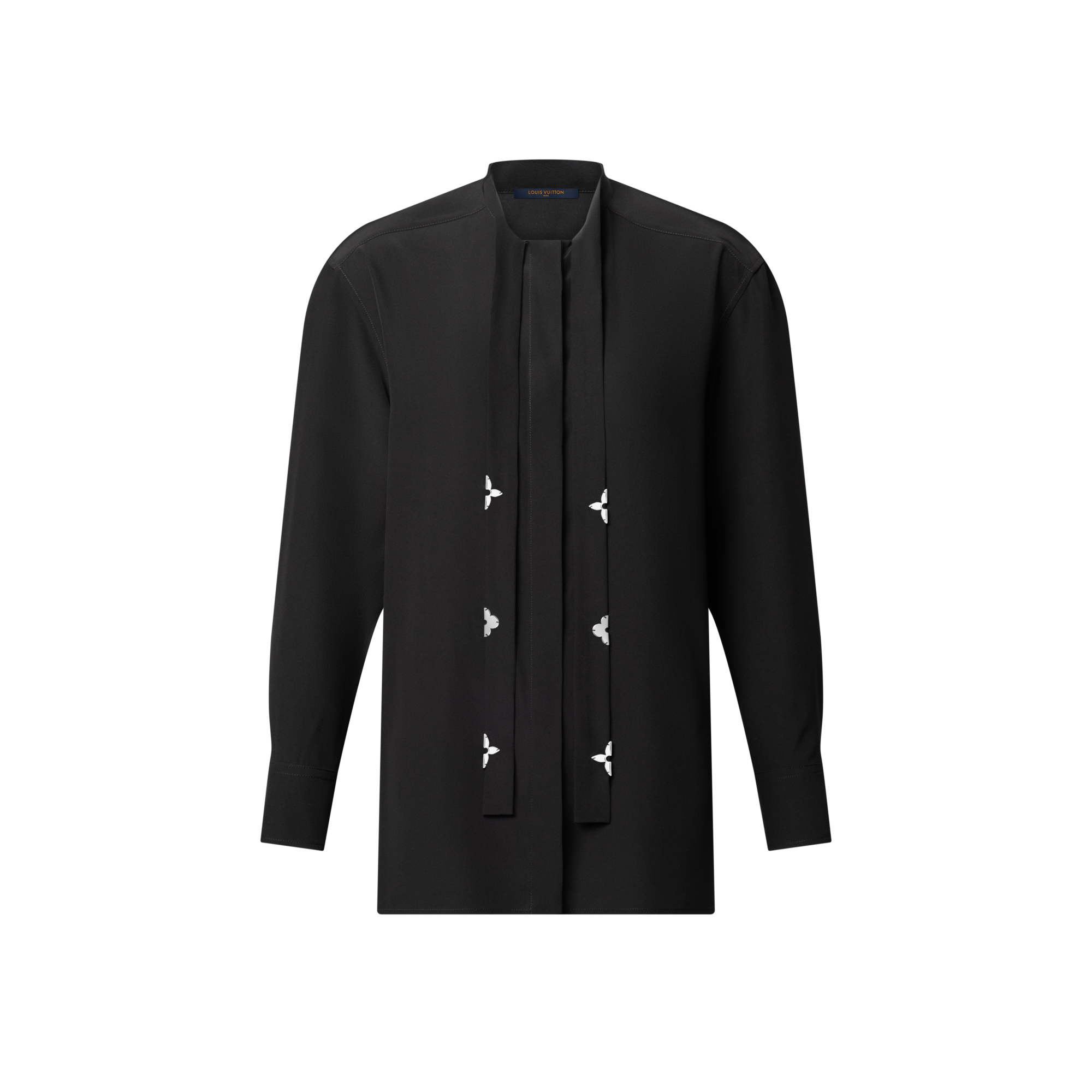  Ready-to-Wear Tops Monogram Accent Lavallière Blouse | Louis Vuitton ® (Product zoom)