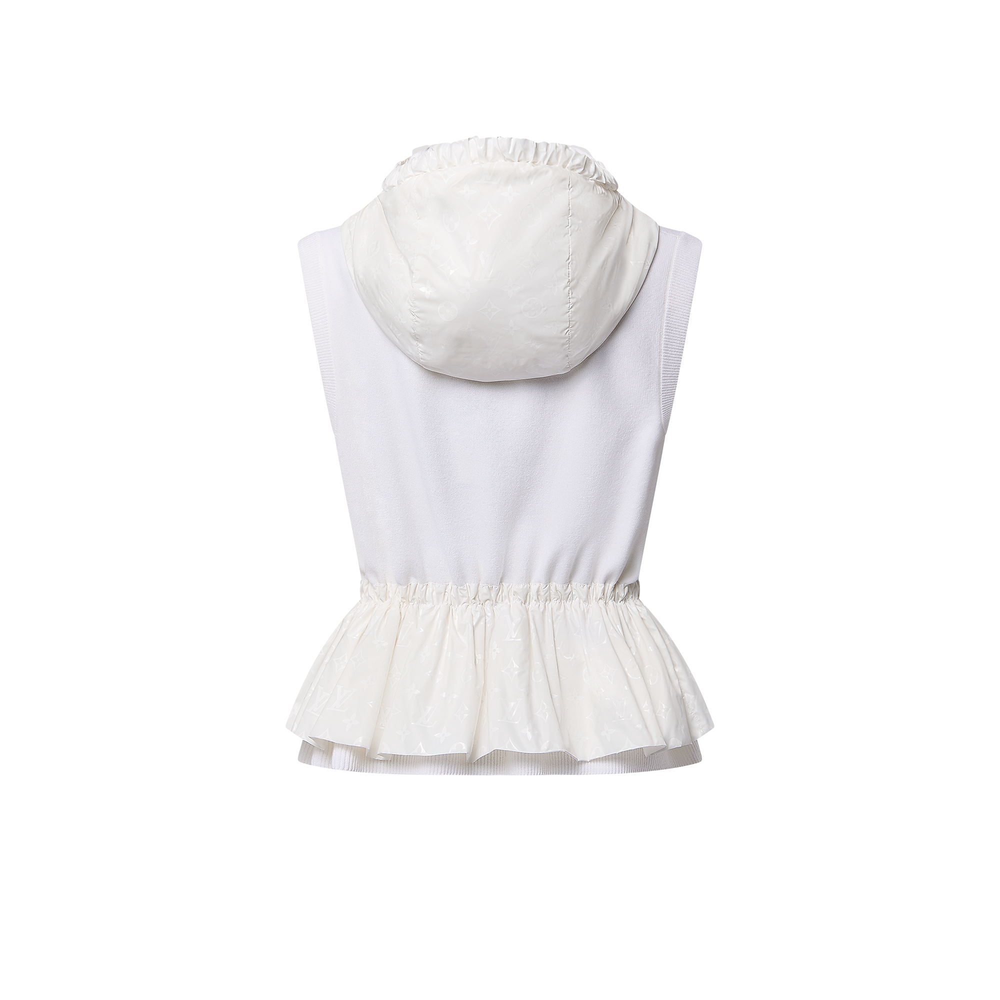 Monogram Accent Peplum Gilet