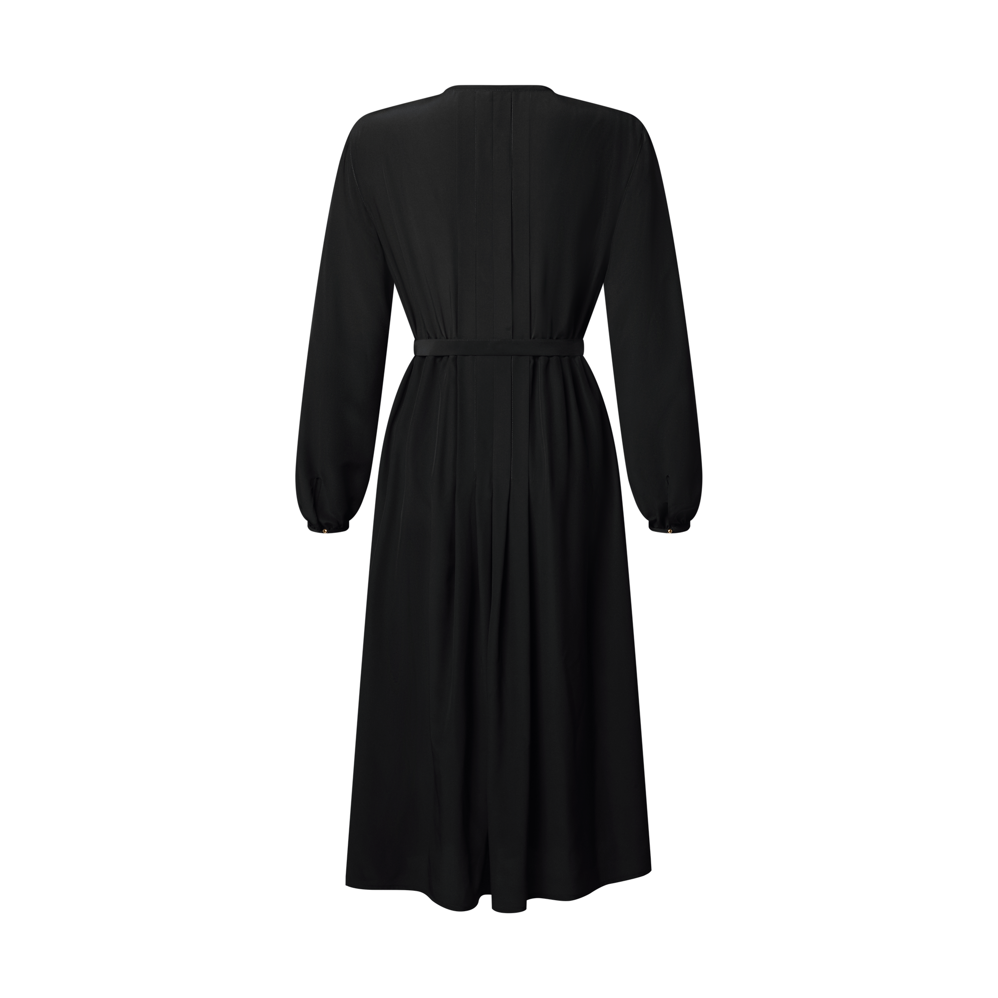 Monogram Accent Pleat Dress