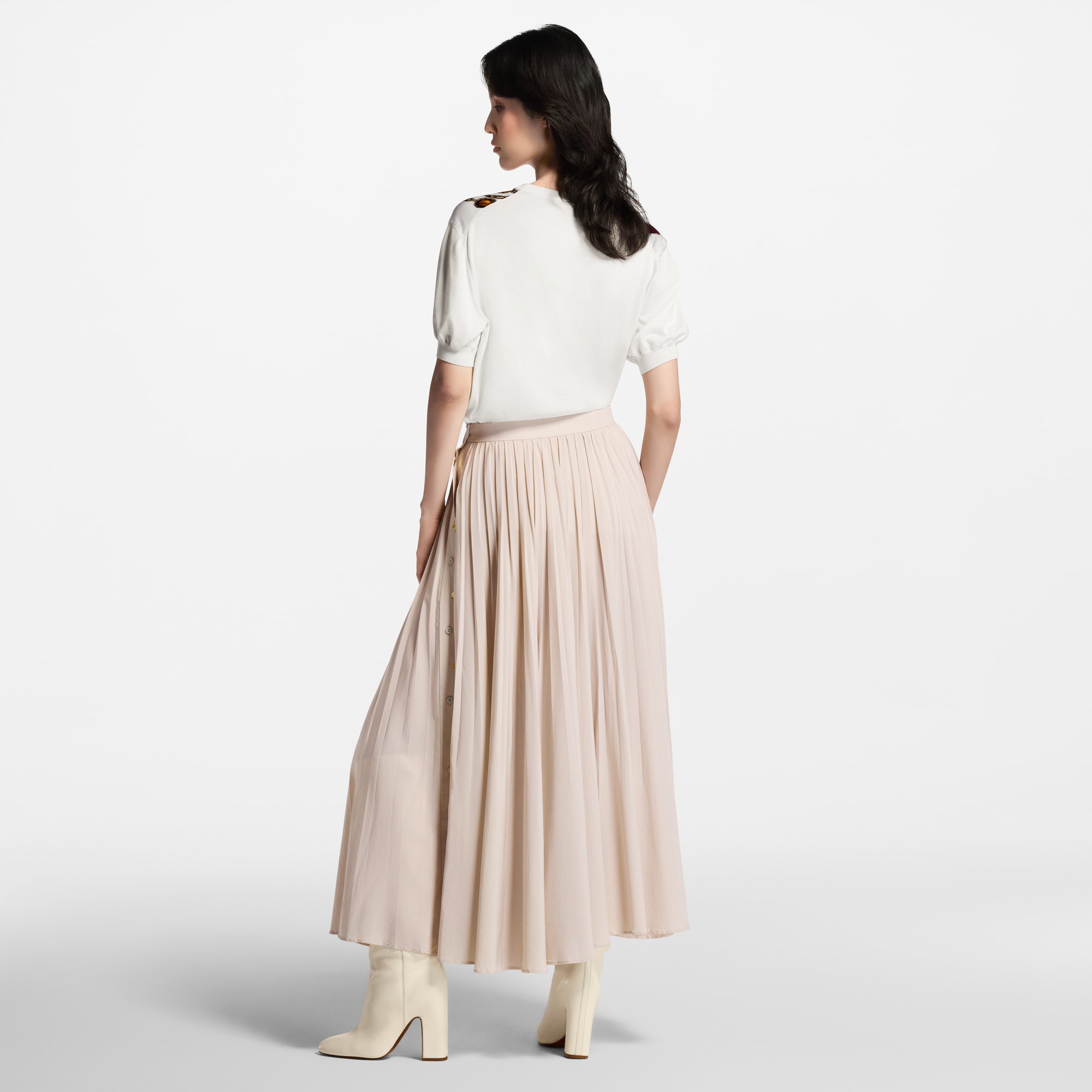  Ready-to-Wear Skirts and Shorts Monogram Accent Pleated Skirt | Louis Vuitton ® (Product zoom)