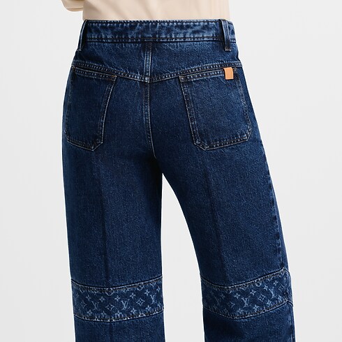Ready-to-Wear Pants Monogram Accent Raw Denim Jeans | Louis Vuitton ® (Product zoom)