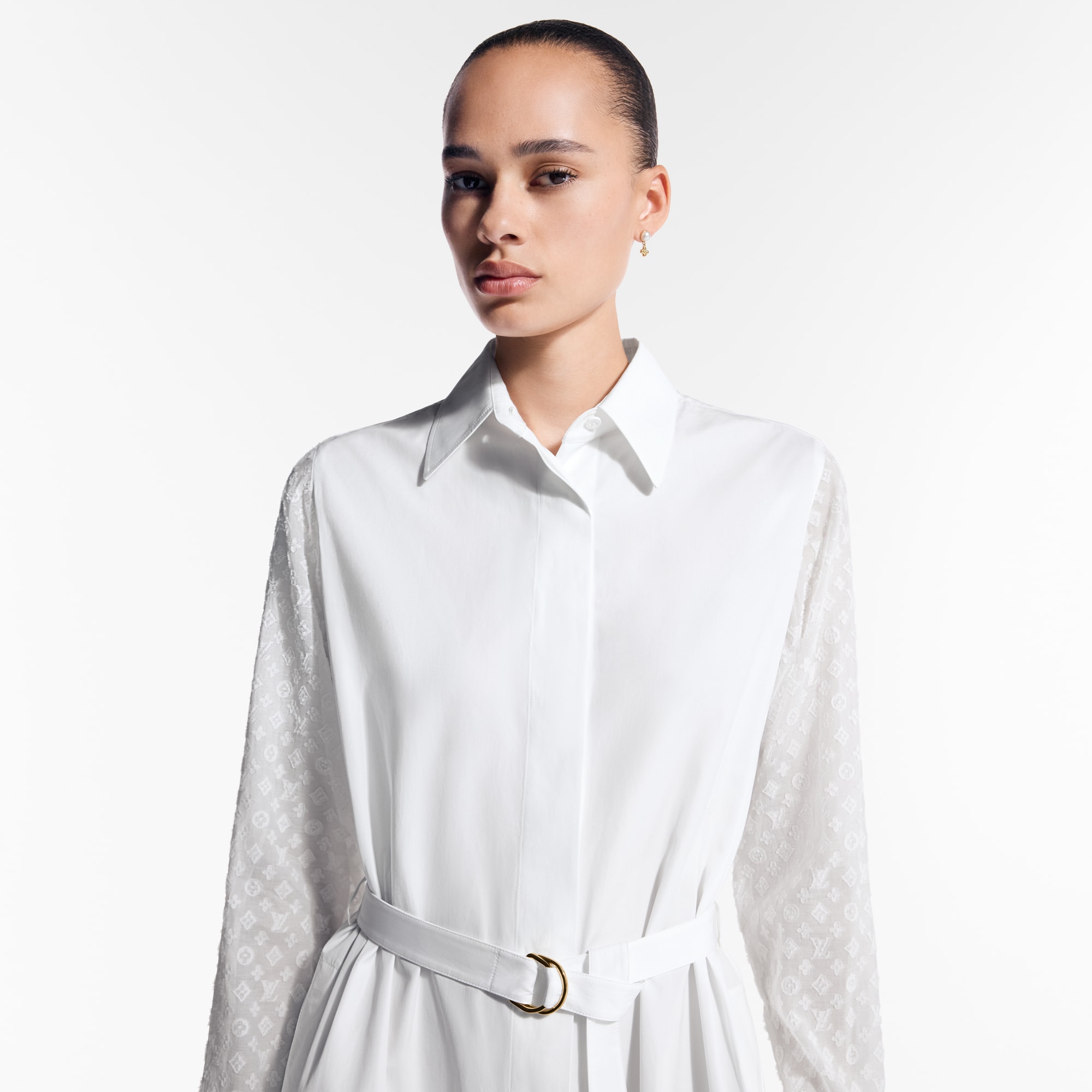  Ready-to-Wear Dresses Monogram Accent Shirt Dress  | Louis Vuitton ® (Product zoom)