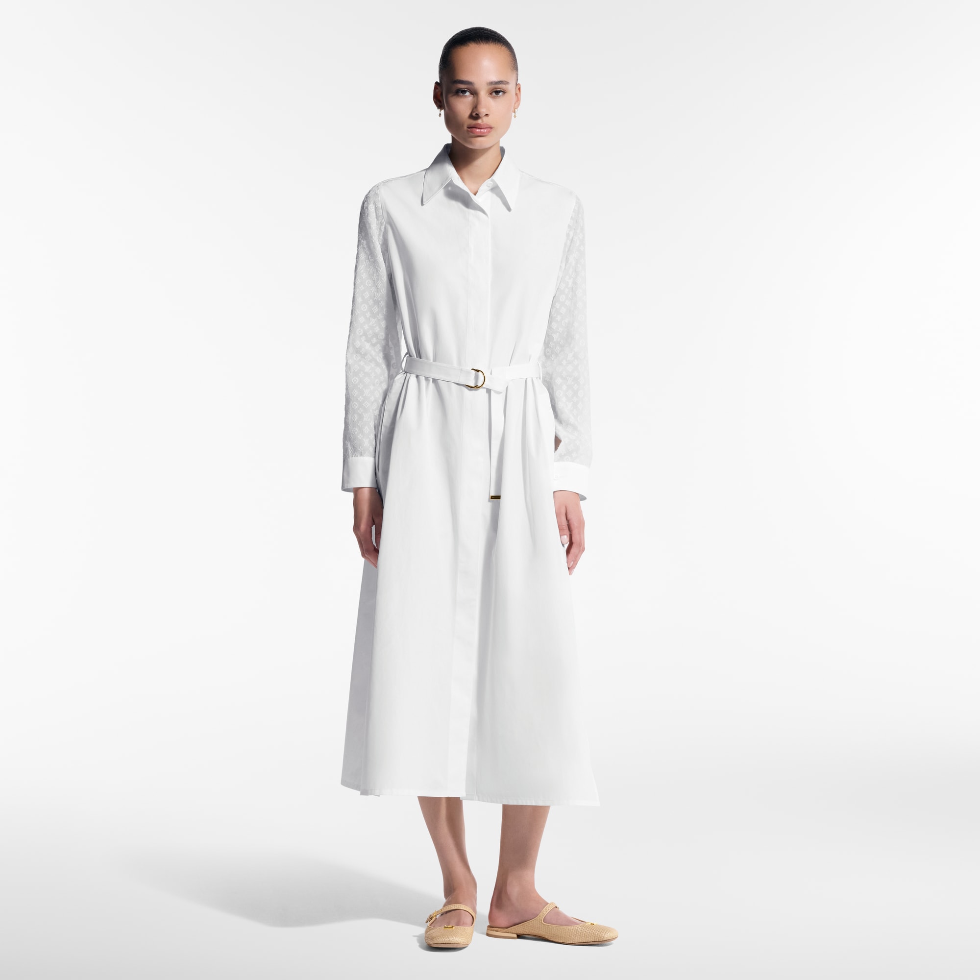  Ready-to-Wear Dresses Monogram Accent Shirt Dress  | Louis Vuitton ® (Product zoom)