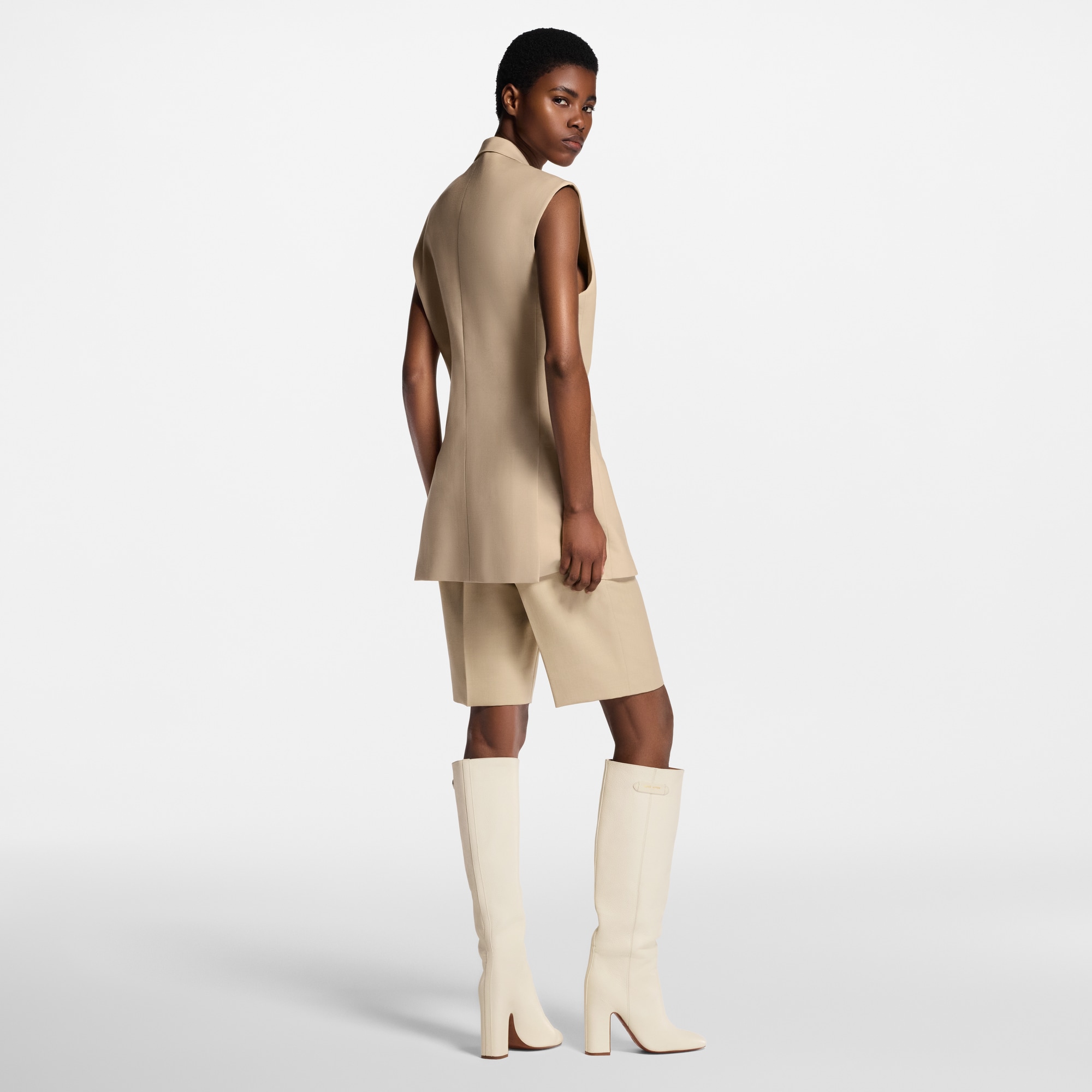  Ready-to-Wear Coats and Jackets Monogram Accent Sleeveless Blazer | Louis Vuitton ® (Product zoom)