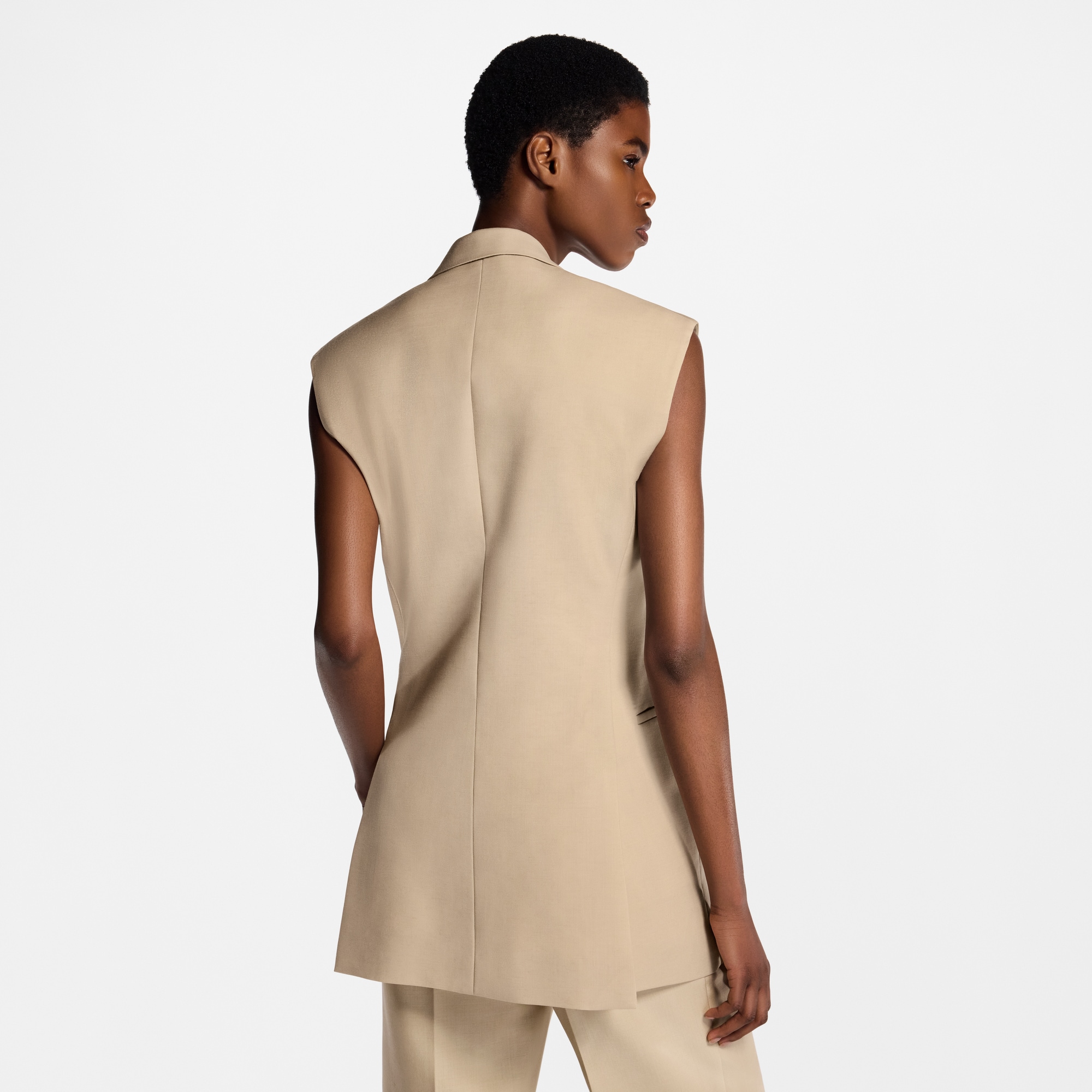  Ready-to-Wear Coats and Jackets Monogram Accent Sleeveless Blazer | Louis Vuitton ® (Product zoom)
