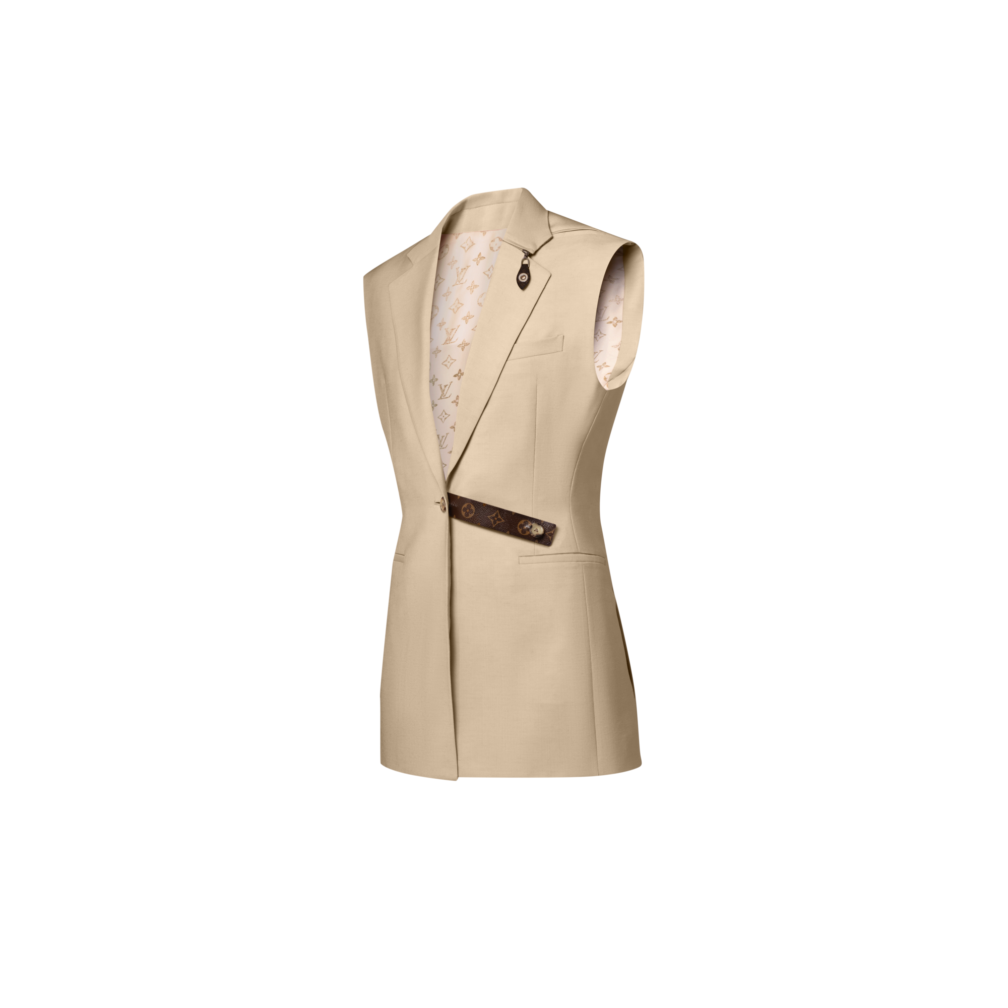  Ready-to-Wear Coats and Jackets Monogram Accent Sleeveless Blazer | Louis Vuitton ® (Product zoom)