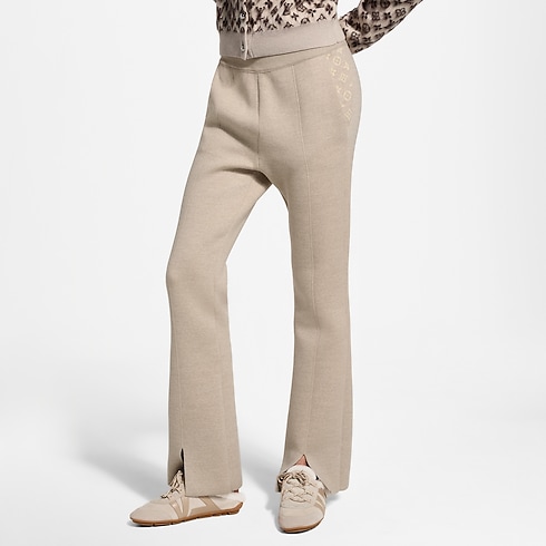 Ready-to-Wear Knitwear Monogram Accent Split Hem Knit Pants | Louis Vuitton ® (Product zoom)