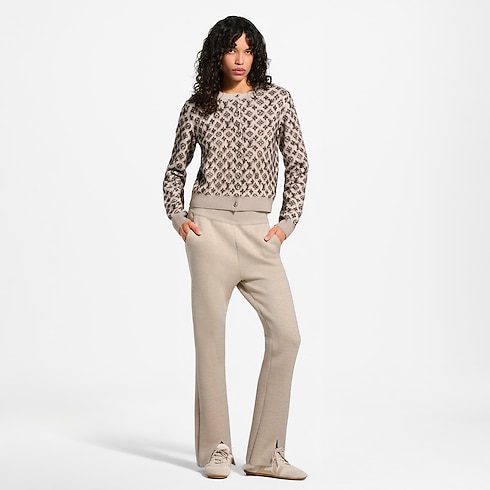 Ready-to-Wear Knitwear Monogram Accent Split Hem Knit Pants | Louis Vuitton ® (Product zoom)