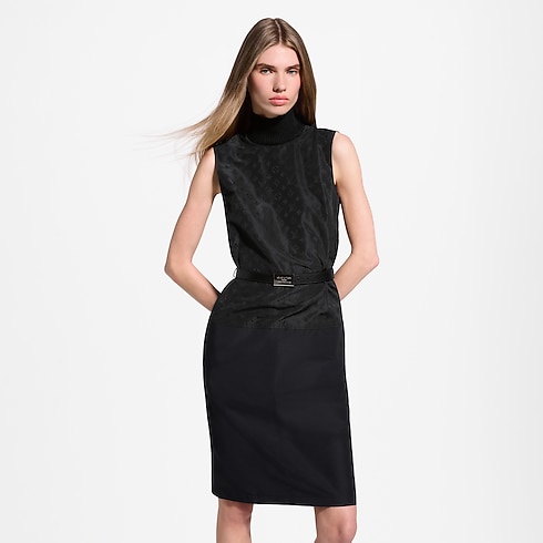 Ready-to-Wear Dresses Monogram Accent Taffeta Dress | Louis Vuitton ® (Product zoom)