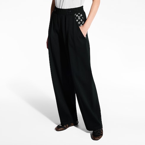 Ready-to-Wear Pants Monogram Accent Wide-Leg Jogging Pants | Louis Vuitton ® (Product zoom)
