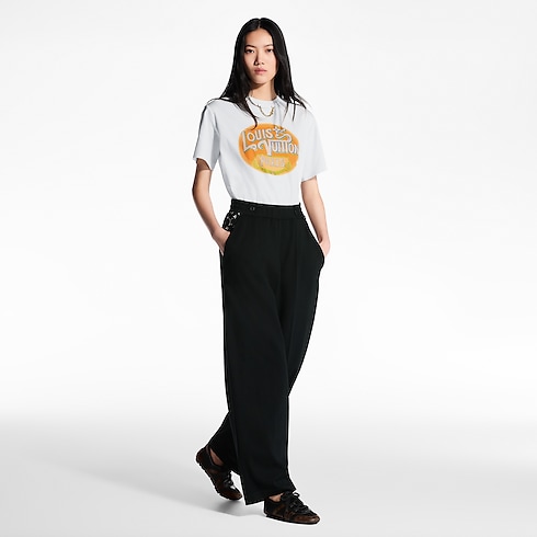 Ready-to-Wear Pants Monogram Accent Wide-Leg Jogging Pants | Louis Vuitton ® (Product zoom)