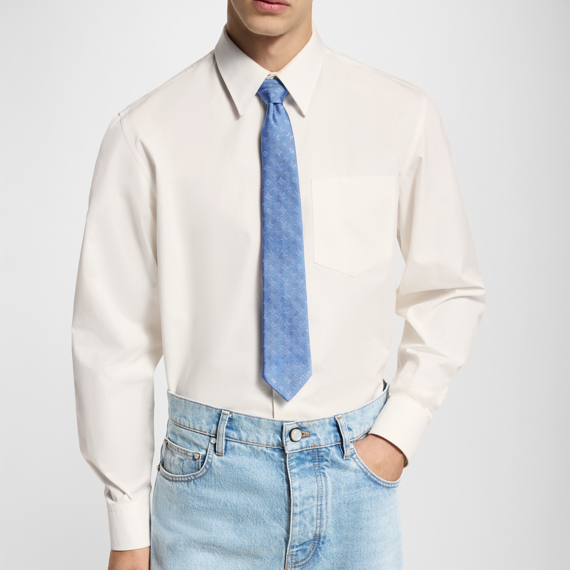 S00 Accessories Ties and Pocket Squares Monogram Blast Tie | Louis Vuitton ® (Product zoom)