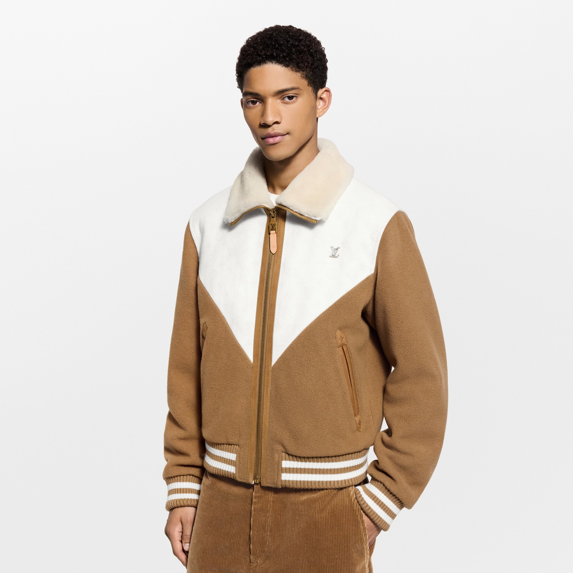  Ready-to-Wear Coats and Outerwear Monogram Blouson With Shearling Collar | Louis Vuitton ® (Product zoom)