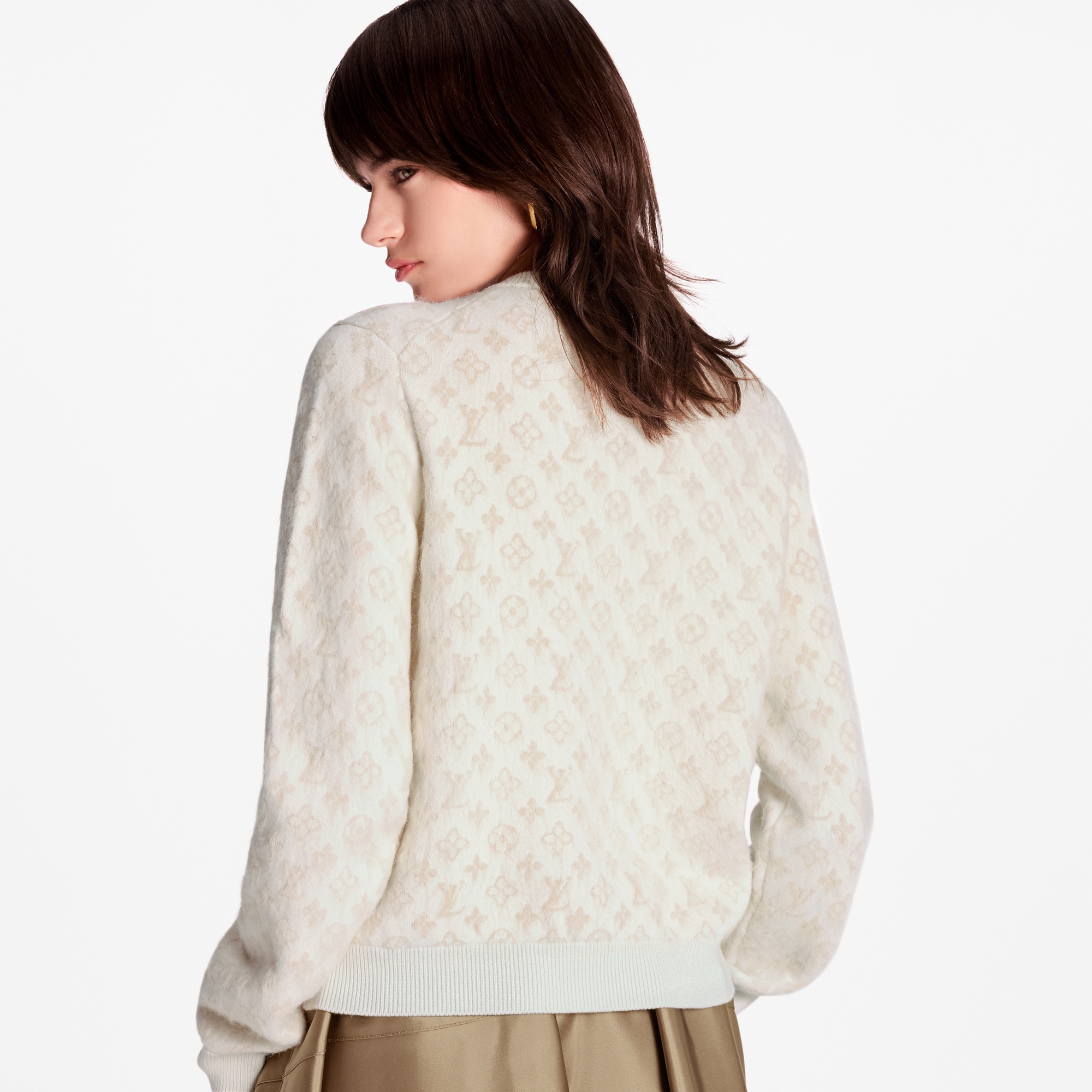  Ready-to-Wear Knitwear Monogram Brushed Knit Cardigan | Louis Vuitton ® (Product zoom)