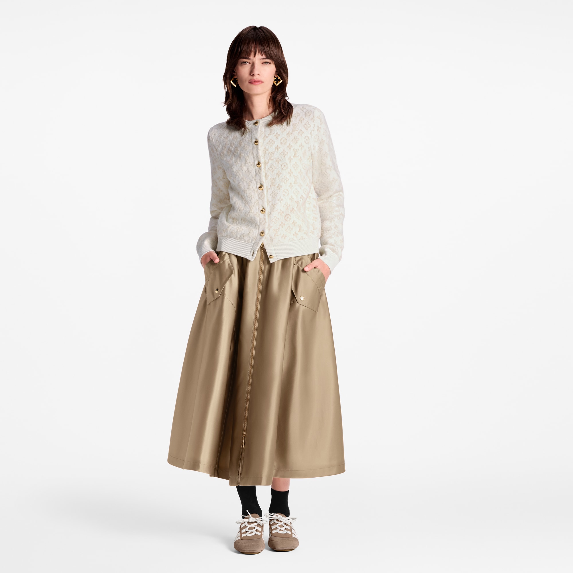  Ready-to-Wear Knitwear Monogram Brushed Knit Cardigan | Louis Vuitton ® (Product zoom)