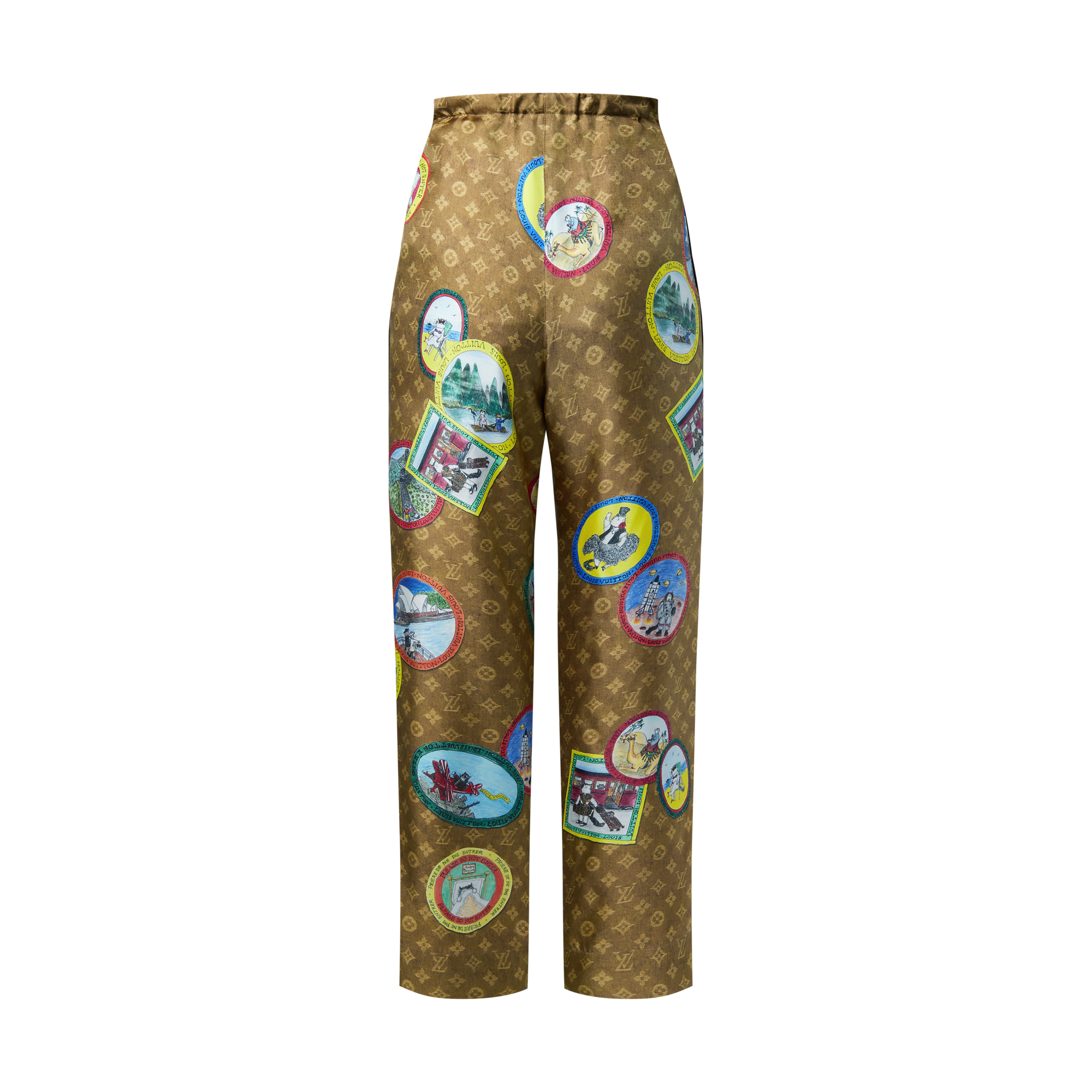 Monogram Cat Stamp Pajama Pants