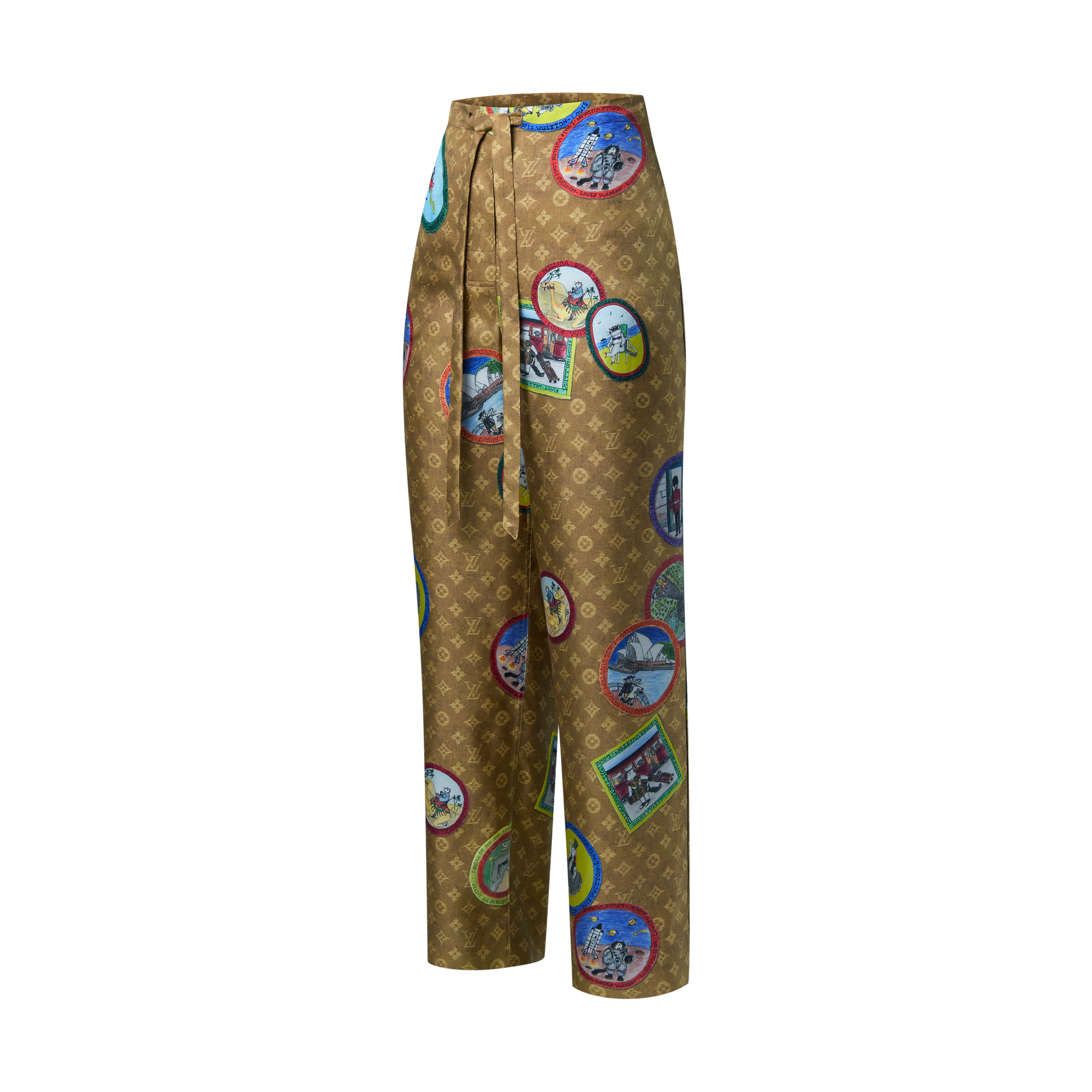 Monogram Cat Stamp Pajama Pants