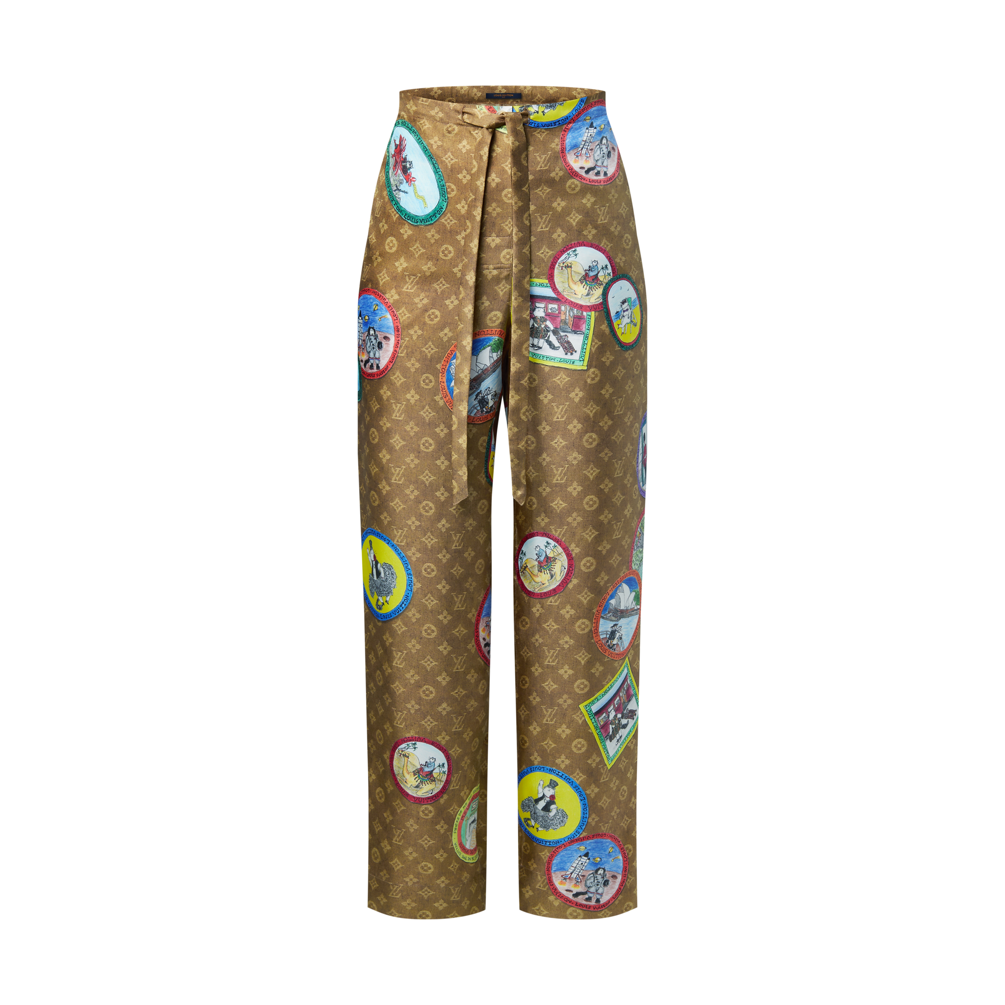 Monogram Cat Stamp Pajama Pants