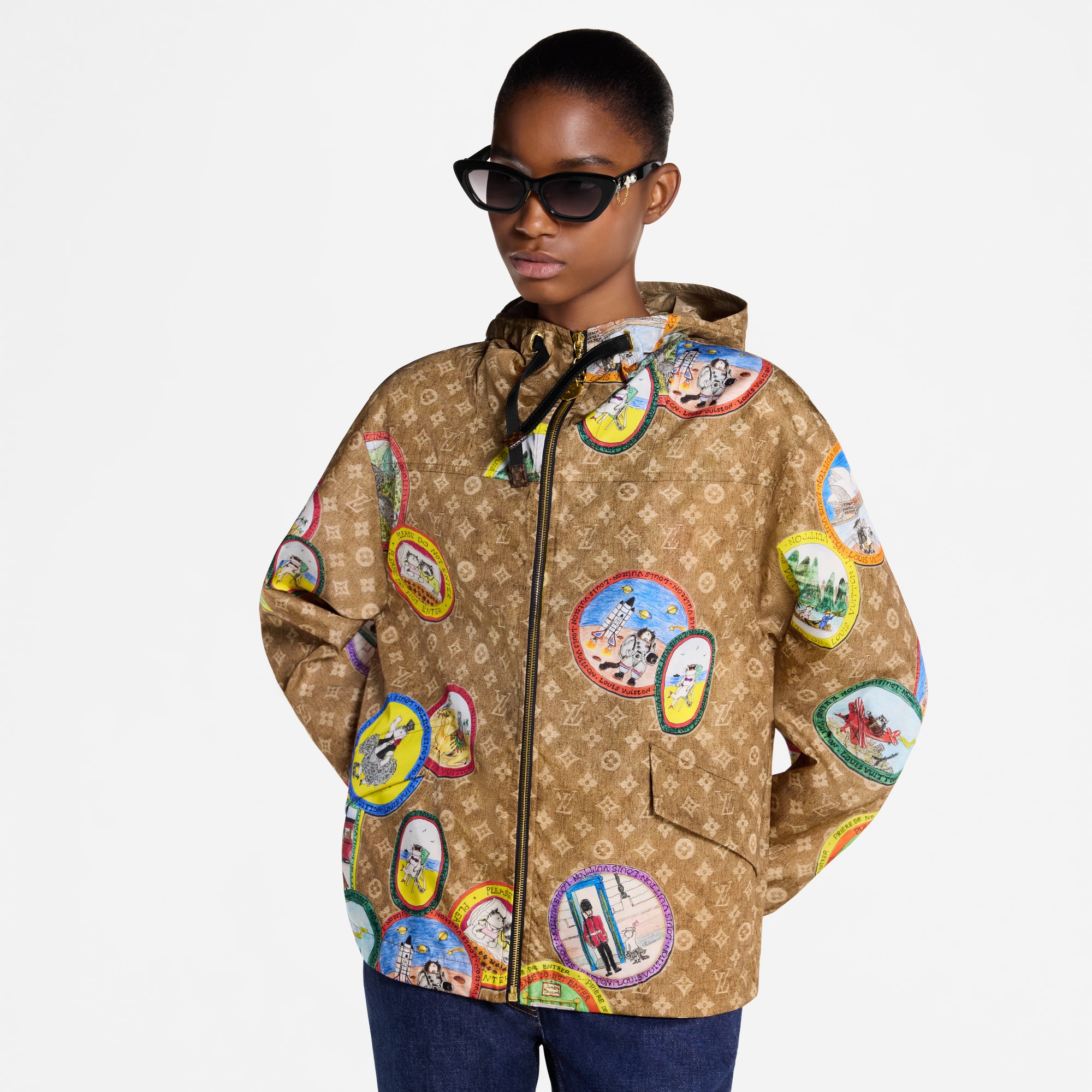  Ready-to-Wear Coats and Jackets Monogram Cat Stamp Parka | Louis Vuitton ® (Product zoom)