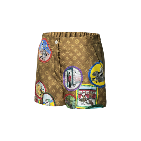 Ready-to-Wear Skirts and Shorts Monogram Cat Stamp Shorts | Louis Vuitton ® (Product zoom)