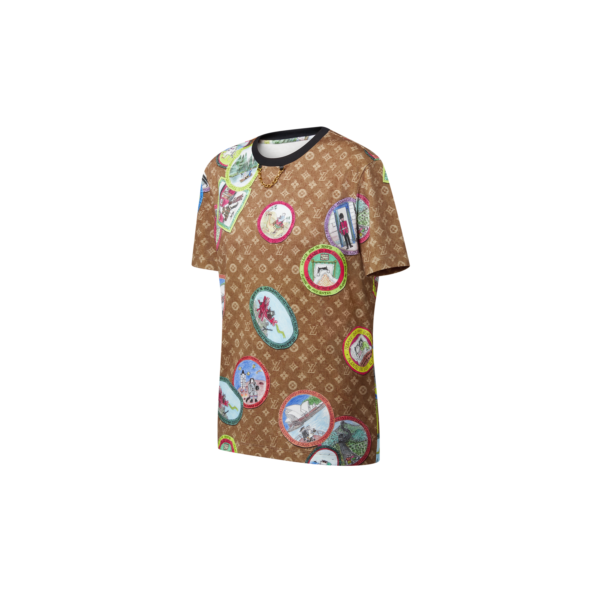Monogram Cat Stamp T-Shirt