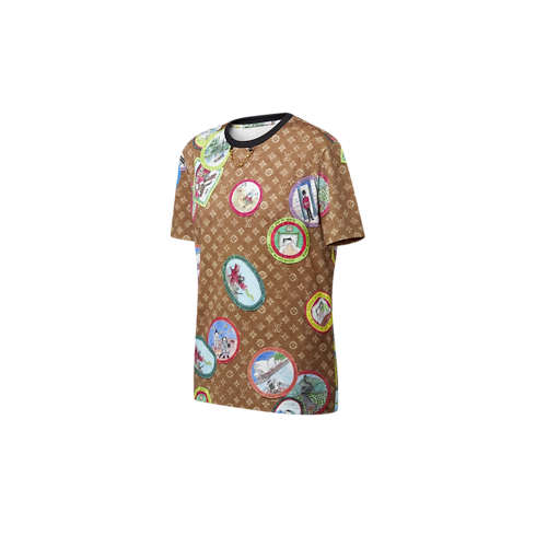 Ready-to-Wear Tops Monogram Cat Stamp T-Shirt | Louis Vuitton ® (Product zoom)