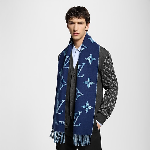 S00 Accessories Scarves Monogram Check Scarf | Louis Vuitton ® (Product zoom)