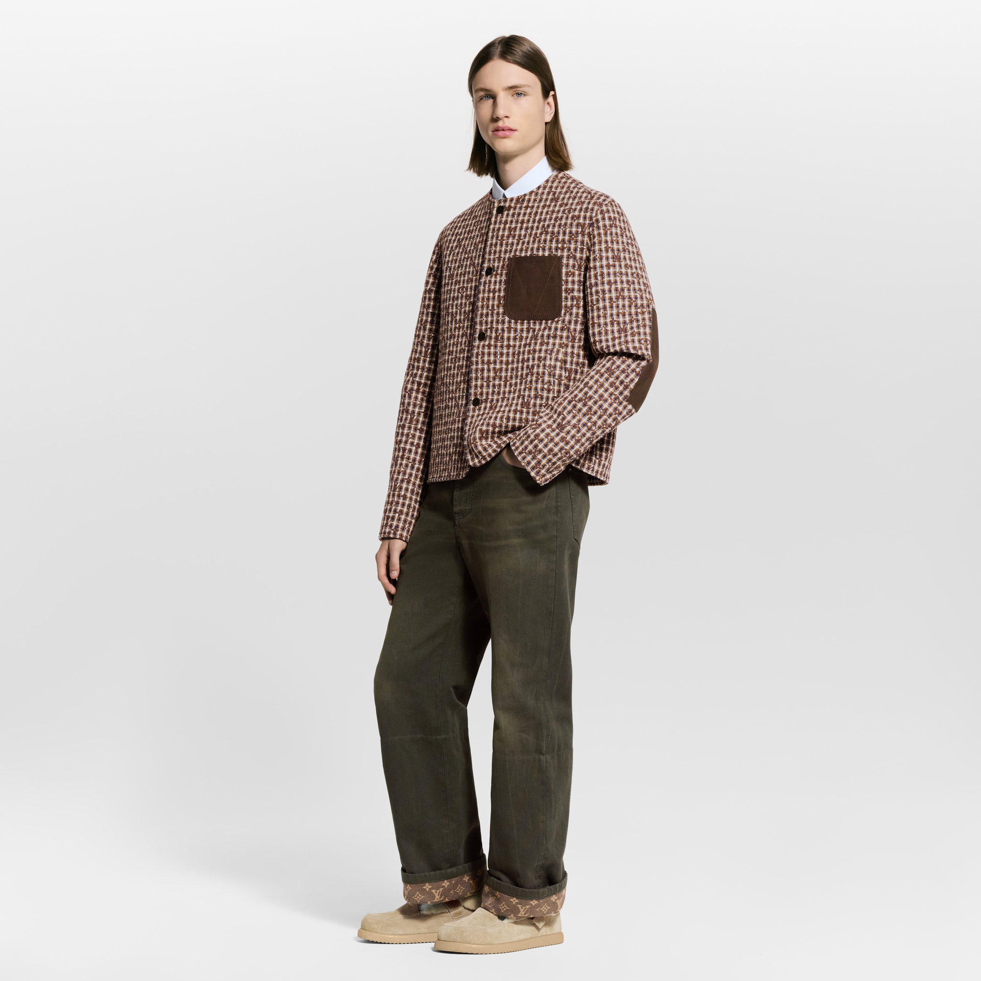  Ready-to-Wear Blazers and Jackets Monogram Chic Collarless Tweed Jacket | Louis Vuitton ® (Product zoom)