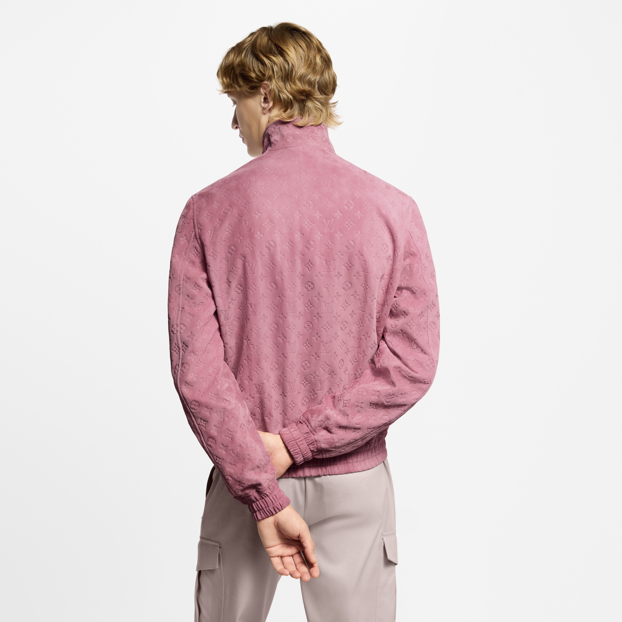 Louis Vuitton Pink Leather Jacket Leather Louis Vuitton Suede