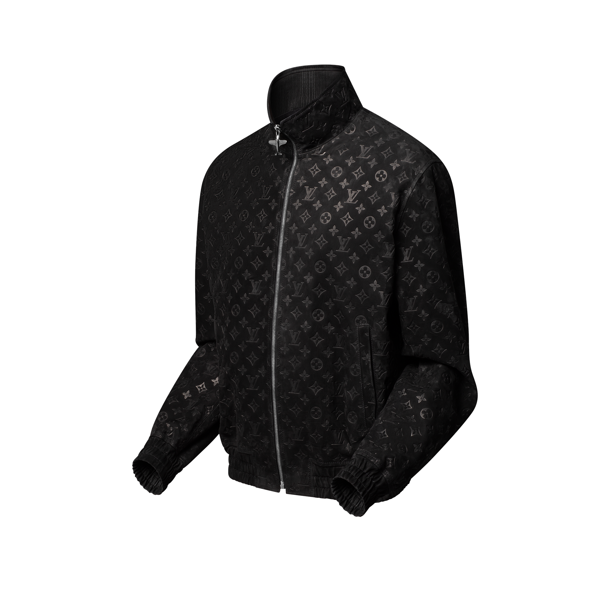  Ready-to-Wear Coats and Outerwear Monogram Debossed Suede Tracksuit Jacket | Louis Vuitton ® (Product zoom)