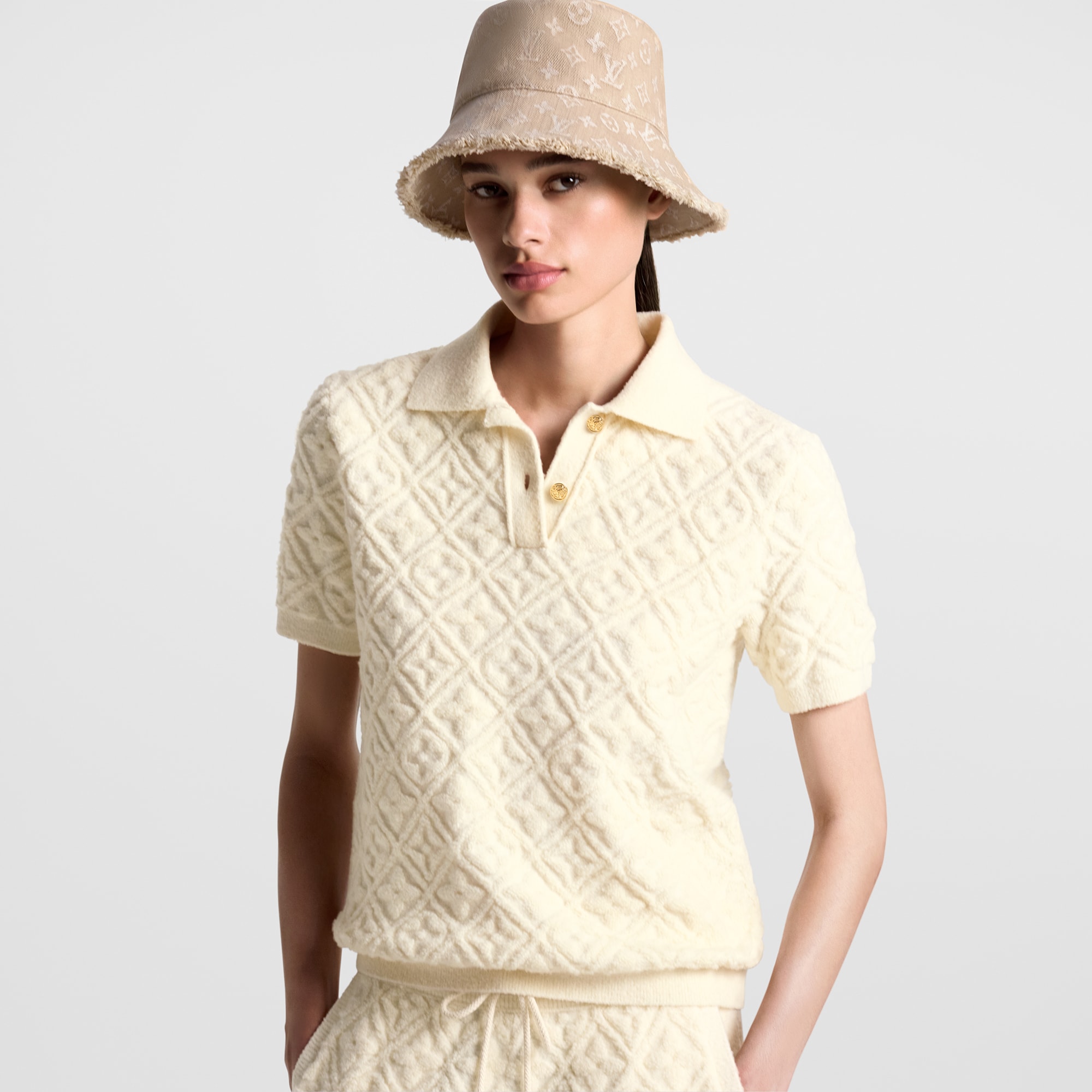 Louis Vuitton Denim Monogram Bucket Hat Louis Vuitton Blue & White Denim Monogram Reversible Bucket  main image 2