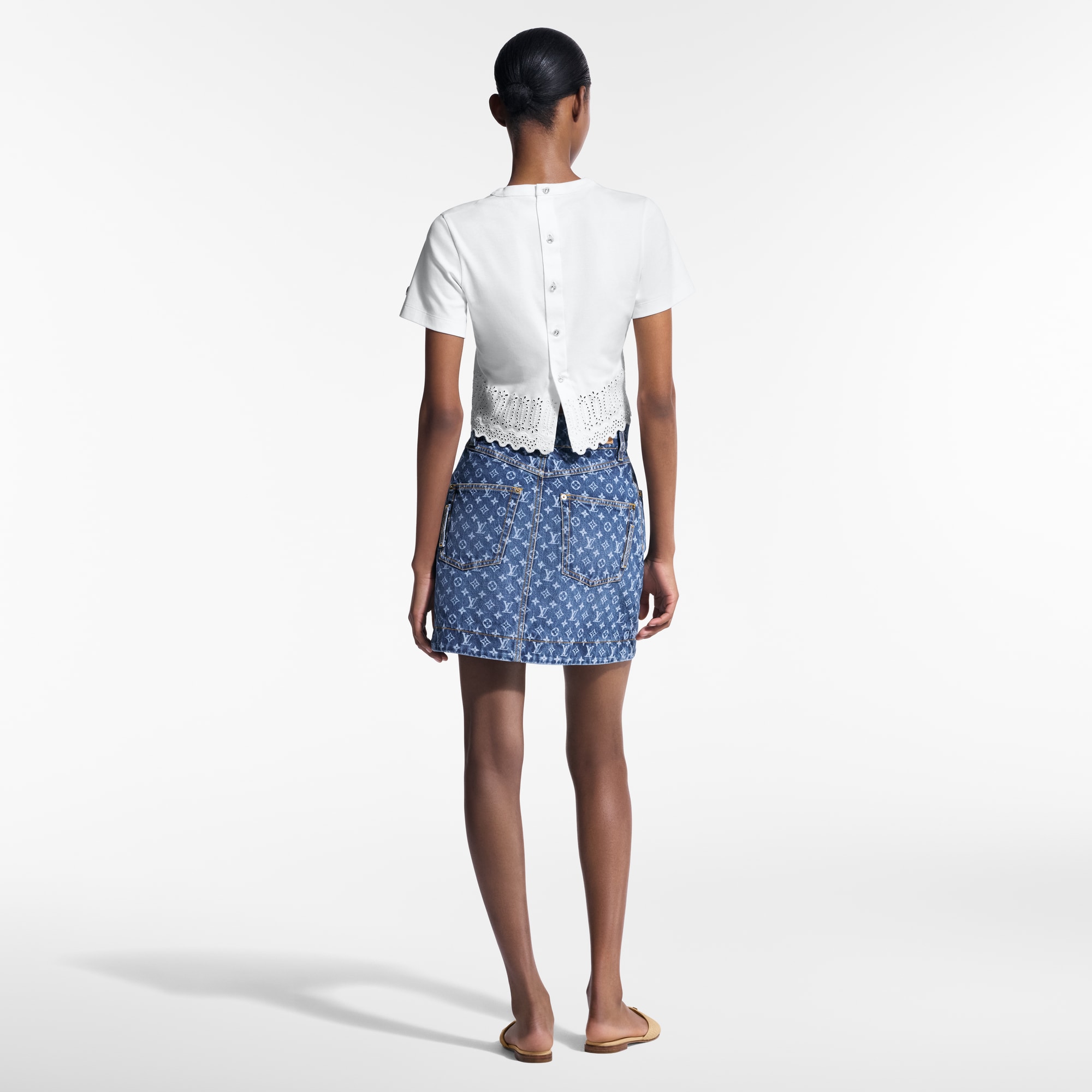  Ready-to-Wear Skirts and Shorts Monogram Denim Mini Skirt  | Louis Vuitton ® (Product zoom)