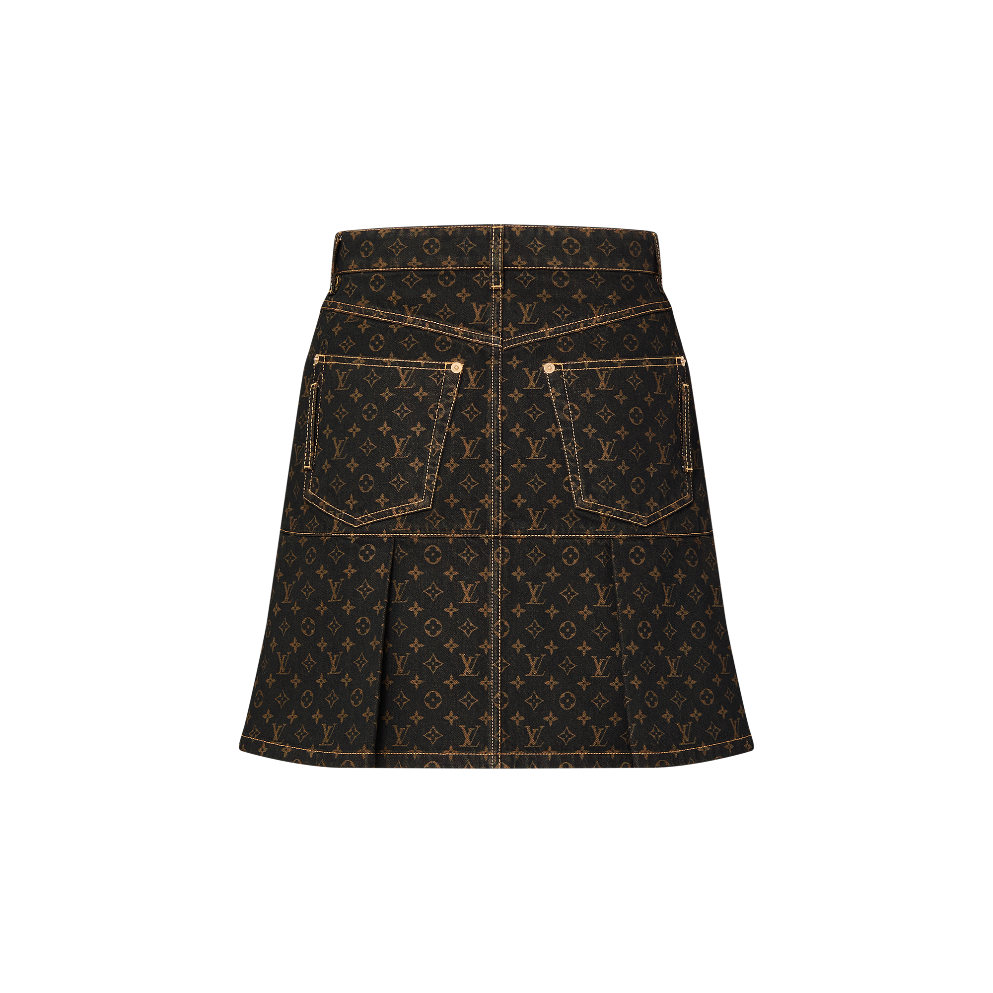  Ready-to-Wear Skirts and Shorts Monogram Denim Pleat Skirt | Louis Vuitton ® (Product zoom)