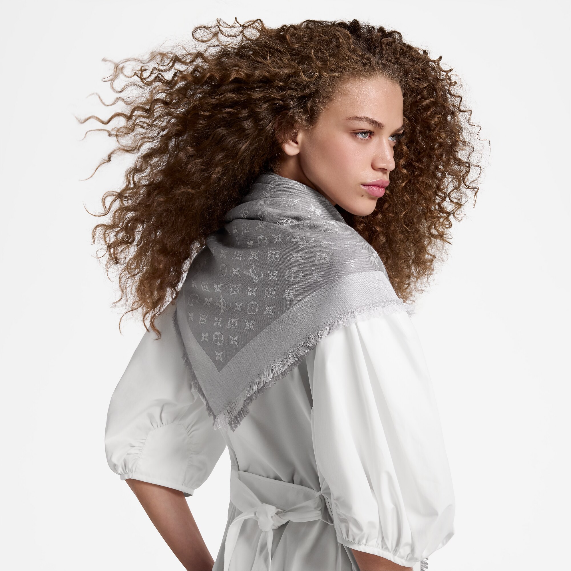 Monogram Denim Shawl