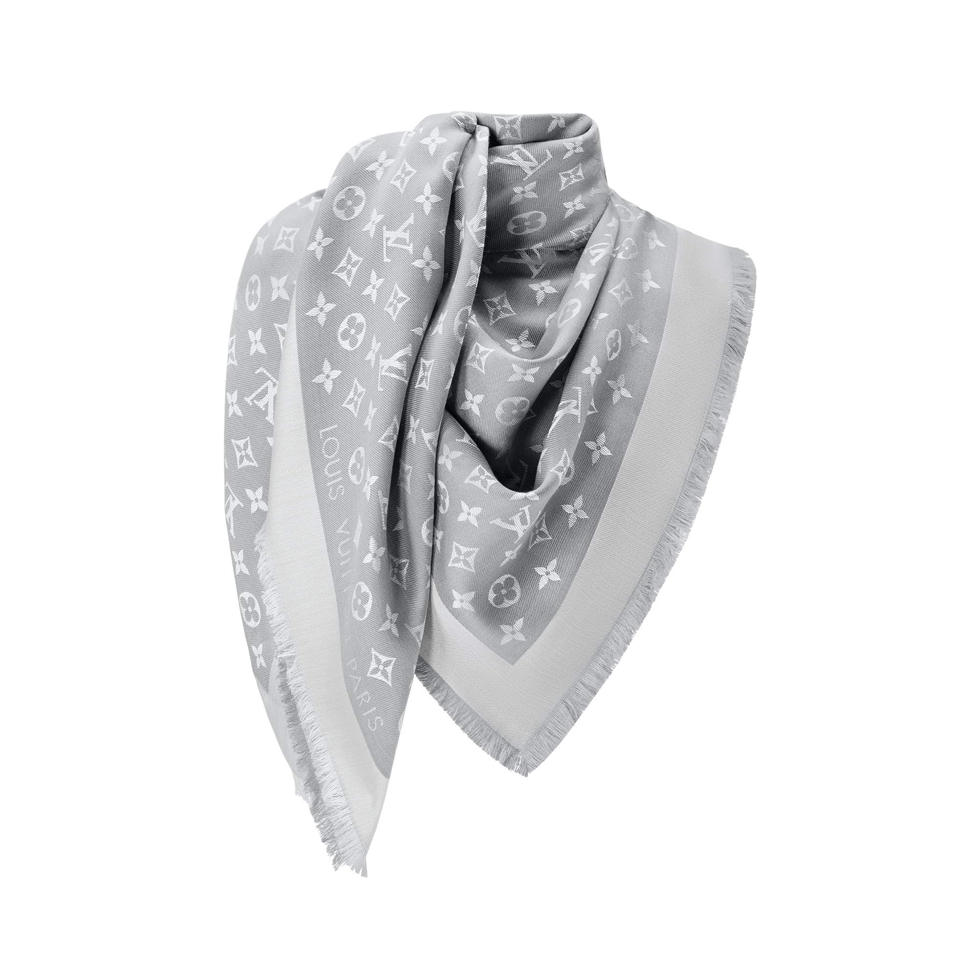 S00 Accessories Shawls and Stoles Monogram Denim Shawl | Louis Vuitton ® (Product zoom)