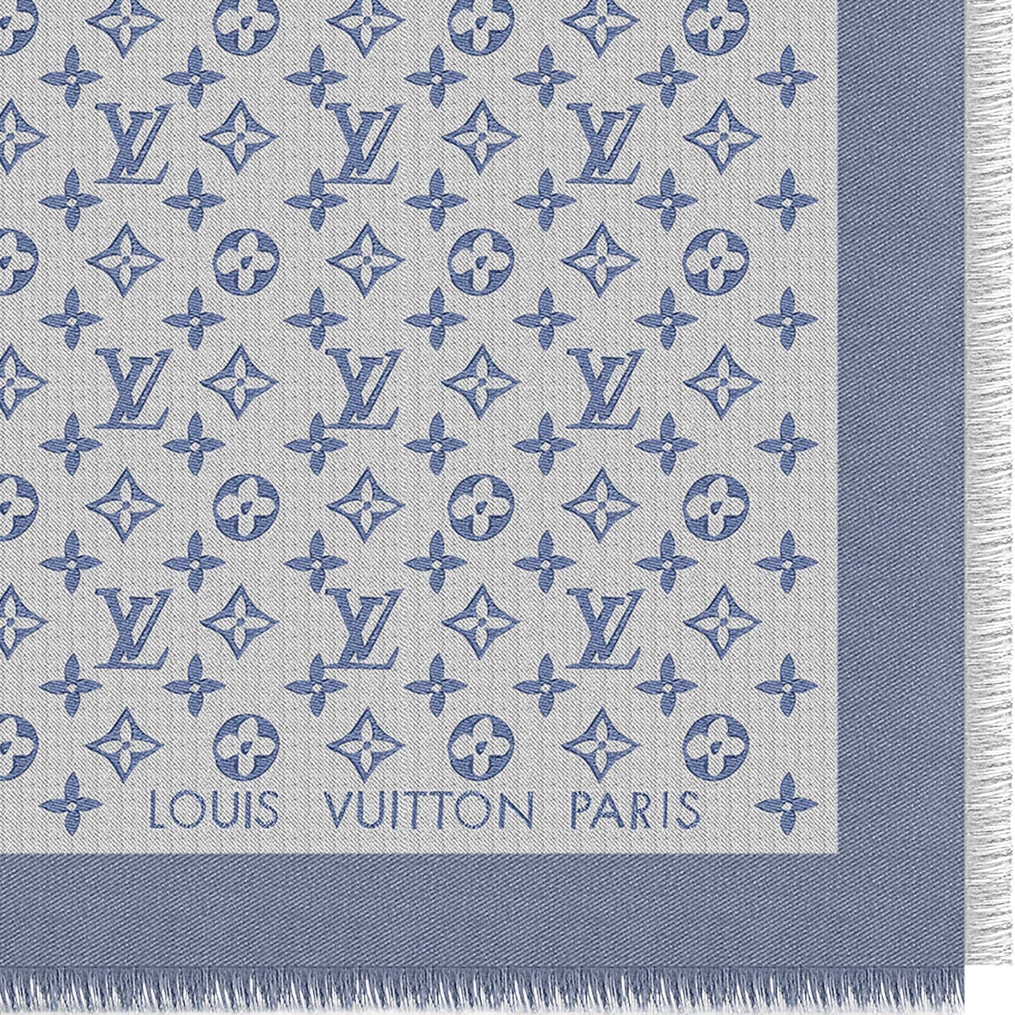 S00 Accessories Shawls and Stoles Monogram Denim Shawl | Louis Vuitton ® (Product zoom)