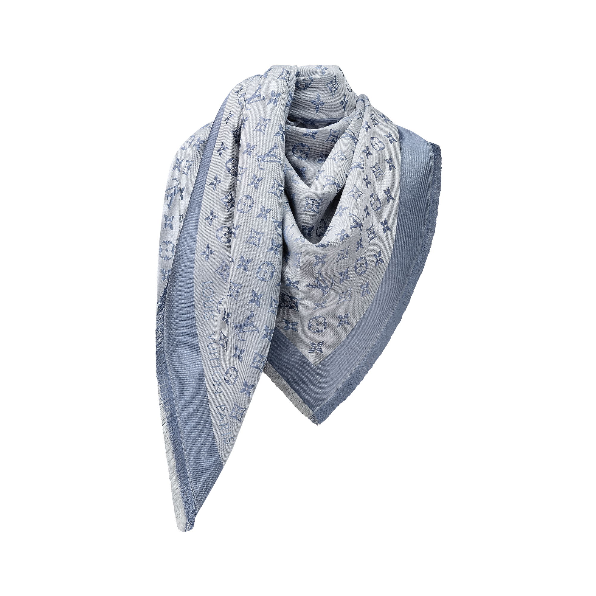 Monogram Denim Shawl
