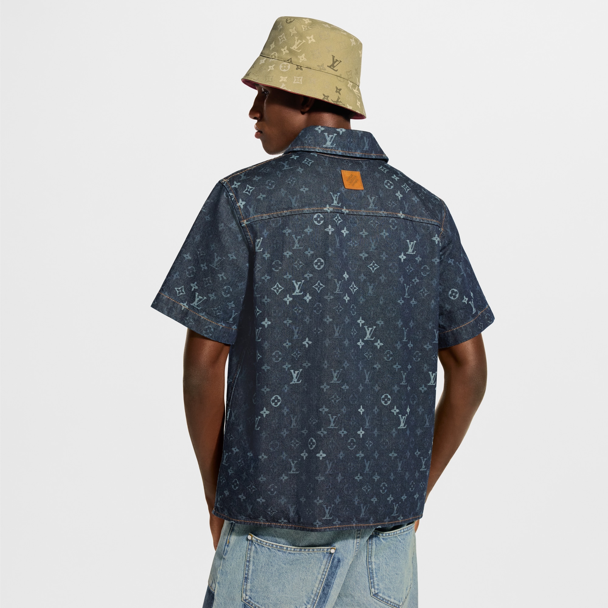 Monogram Denim Short-Sleeved Shirt - Men - Ready-to-Wear | LOUIS 