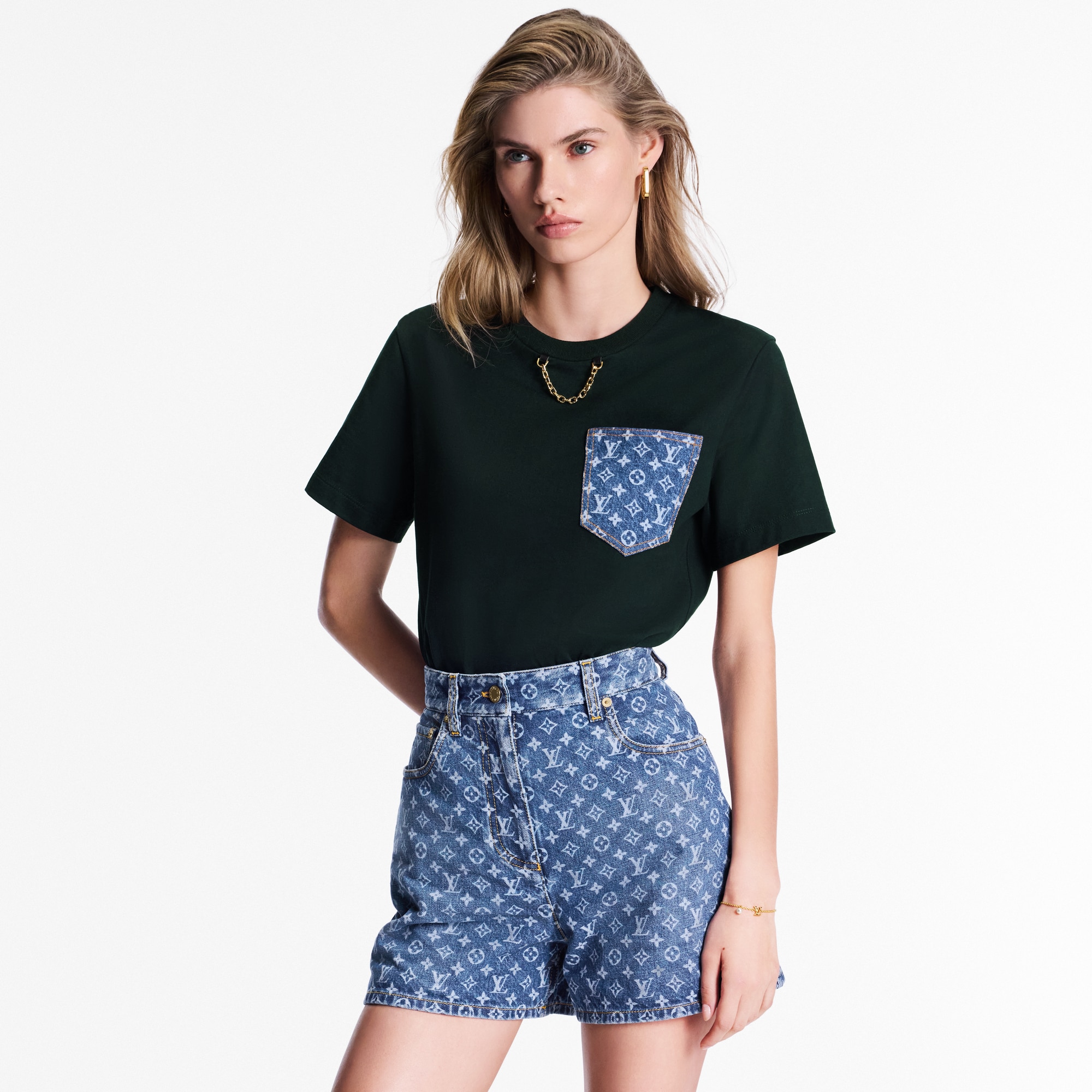  Ready-to-Wear Skirts and Shorts Monogram Denim Shorts | Louis Vuitton ® (Product zoom)