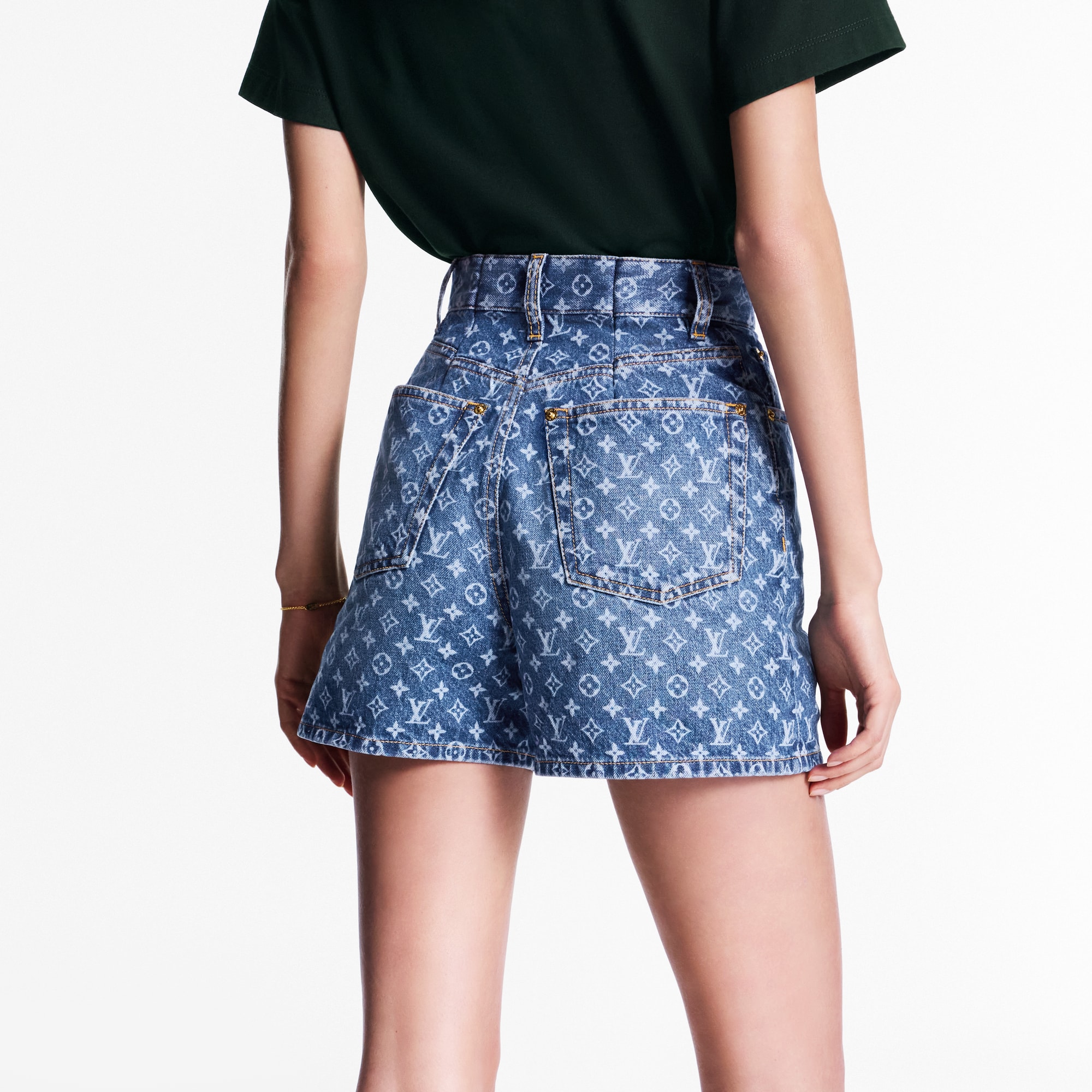  Ready-to-Wear Skirts and Shorts Monogram Denim Shorts | Louis Vuitton ® (Product zoom)